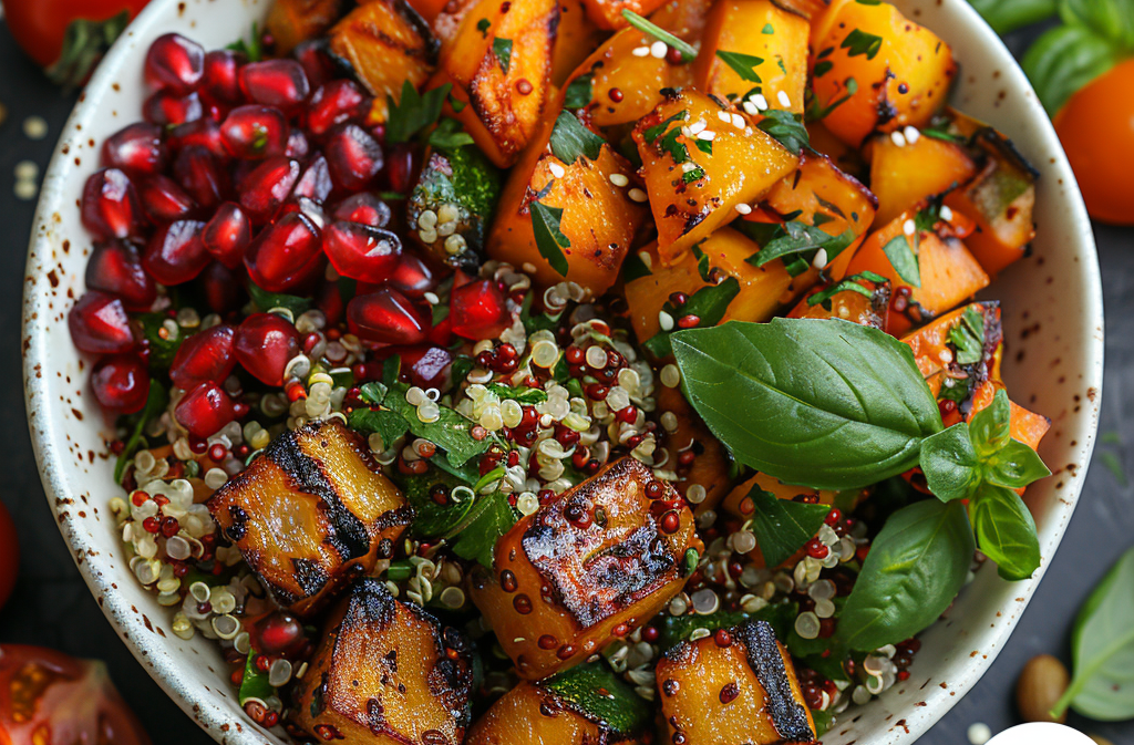 Quinoa-Tabouleh mit Grillgemüse