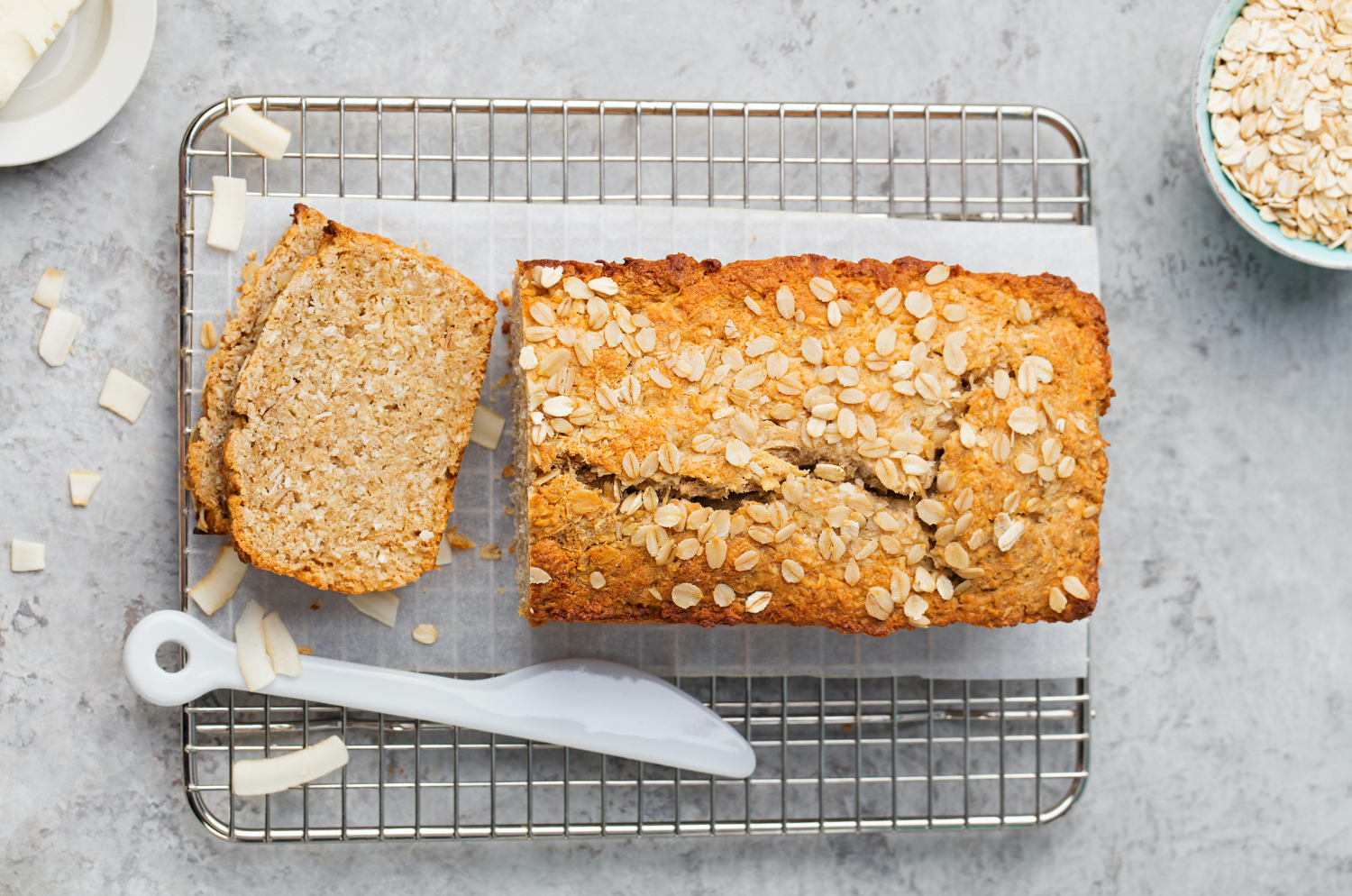 Rezept für ein Haferflockenbrot mit Quark