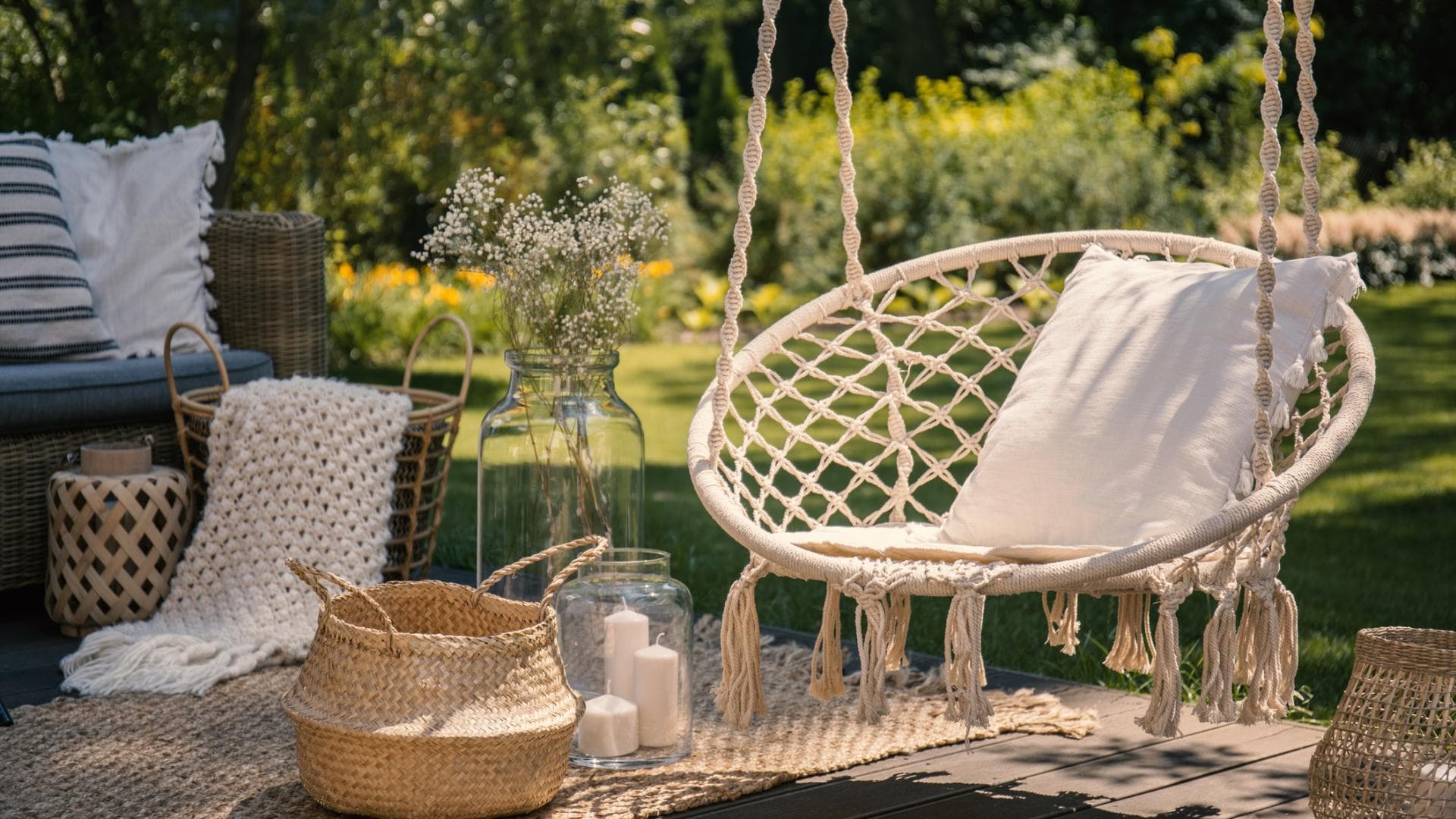 Garten im Boho-Stil