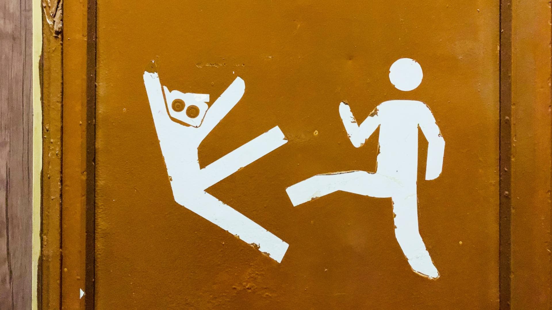 Strichmännchen auf einer Wand