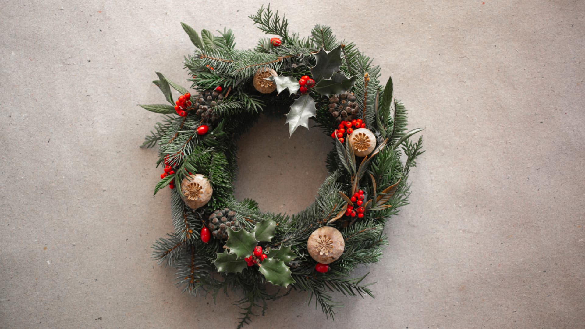 Adventskranz aus Tanne