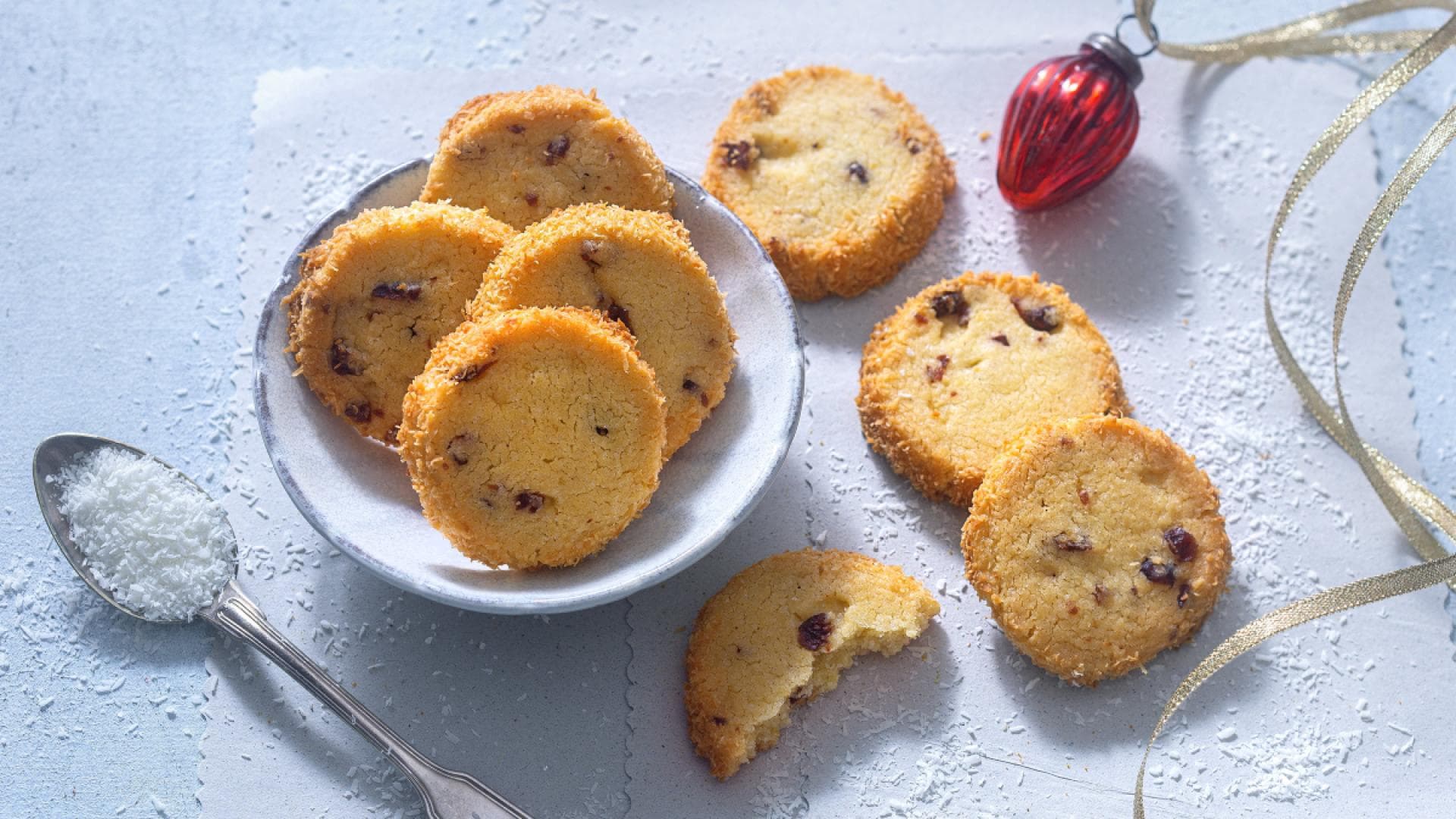 Rezept für Cranberry-Kokos-Taler Rezept für Cranberry-Kokos-Taler