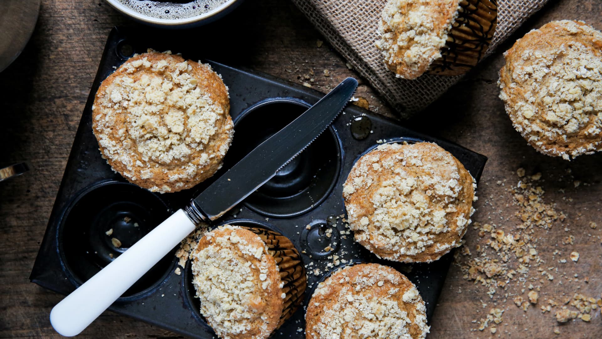 Haferflocken-Muffins ohne Mehl