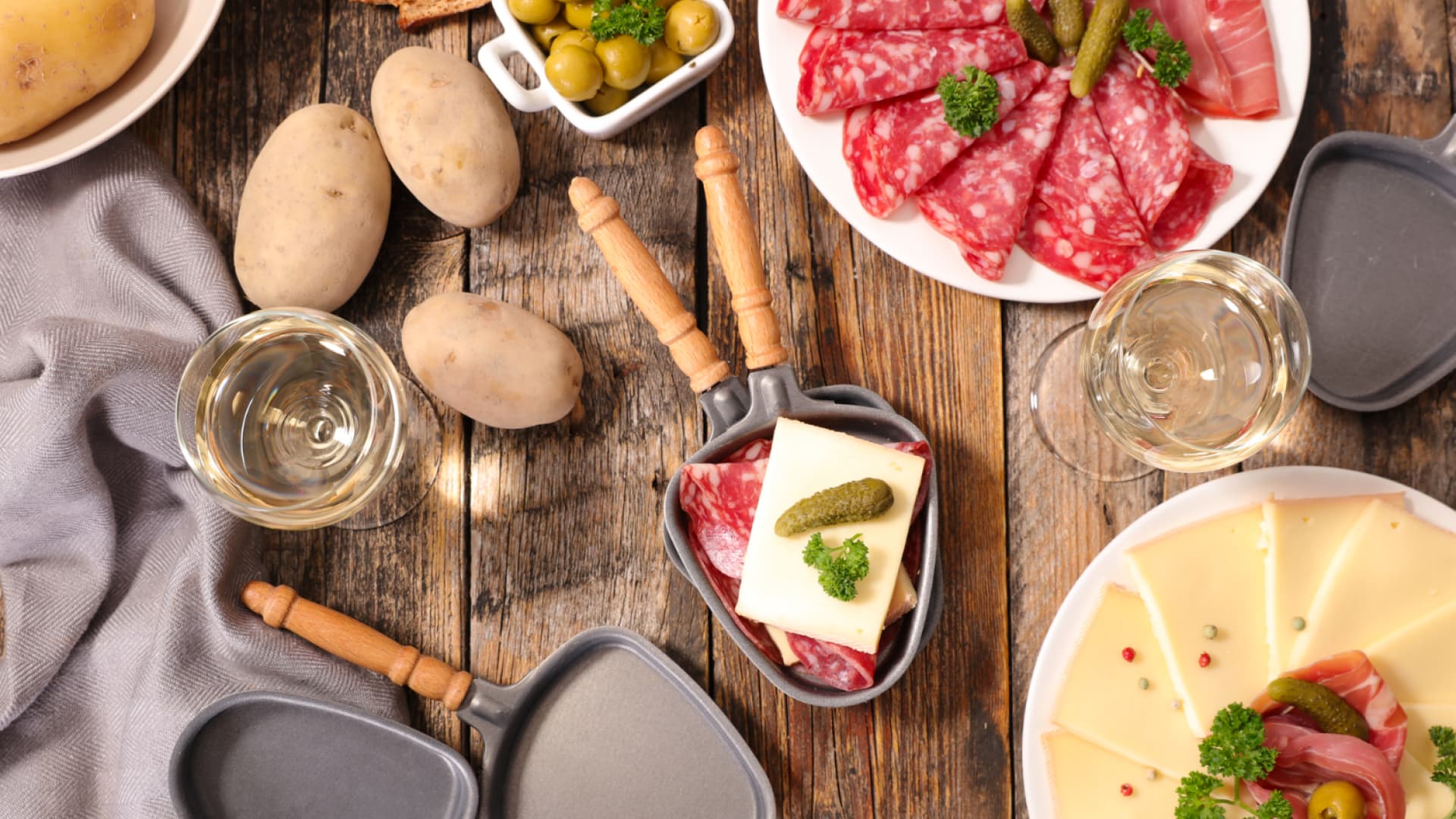 Vorbereitetes Raclette