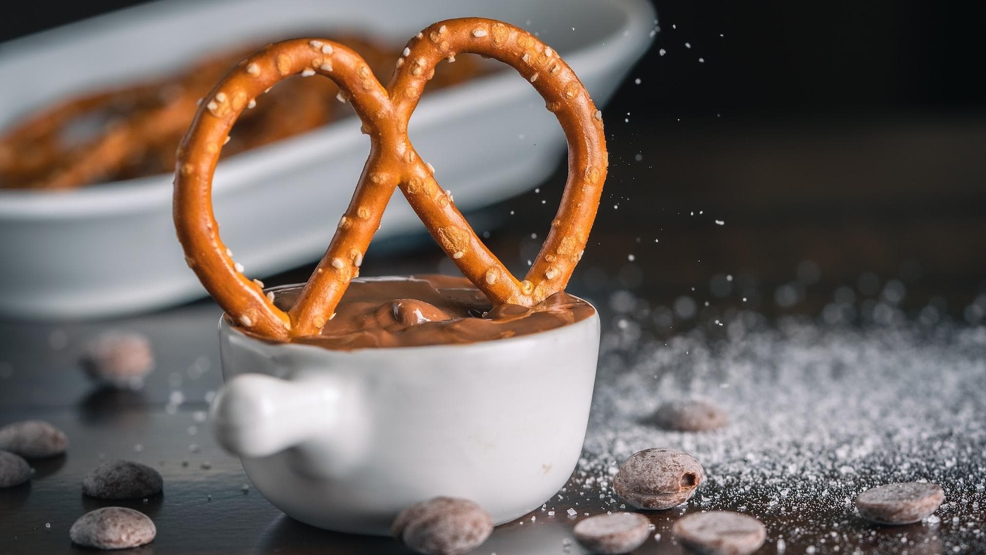 Brezeln mit Schokolade