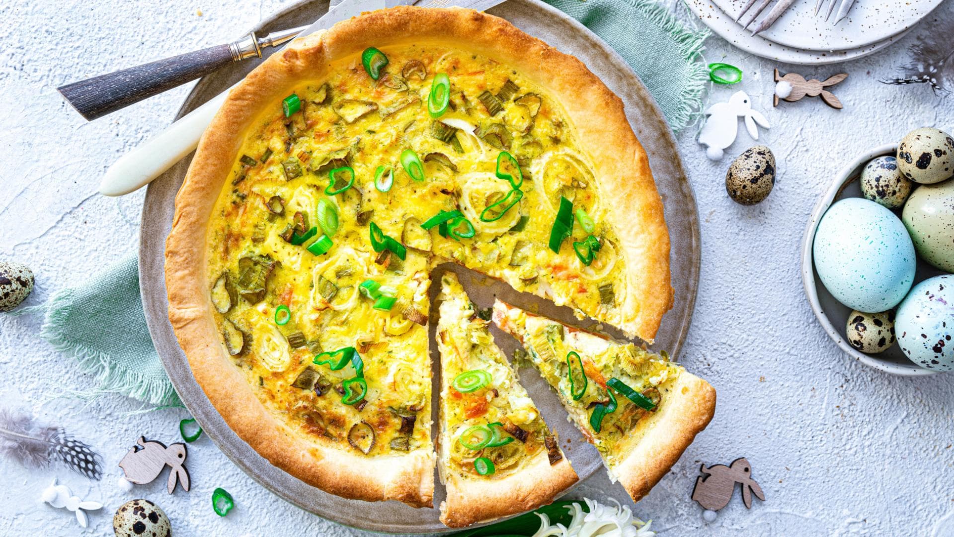 Möhren-Frühlingszwiebel-Quiche