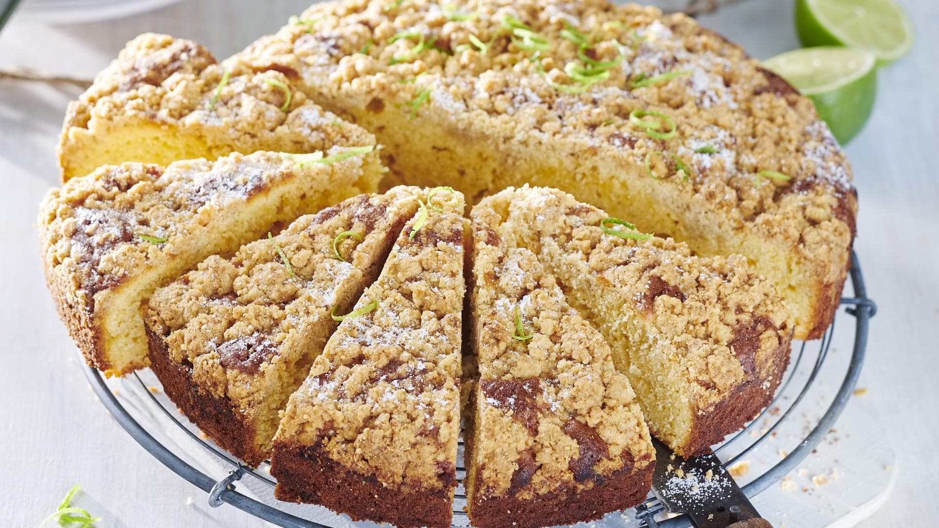 Limetten-Streuselkuchen 