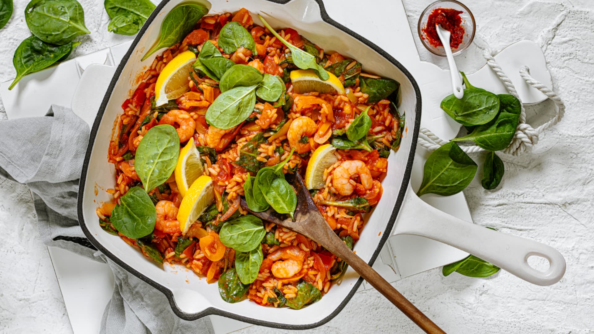 Reispfanne mit Harissa