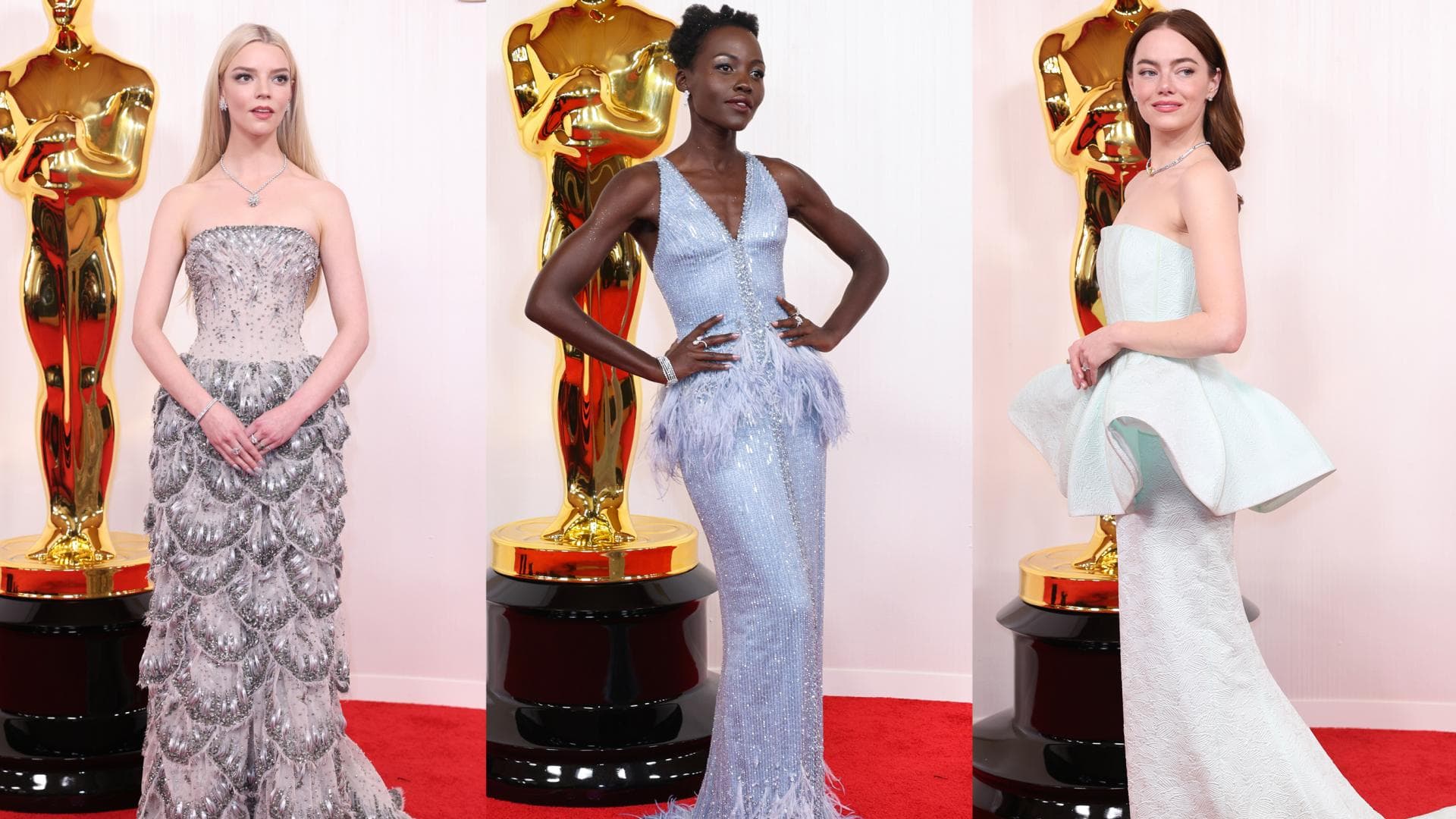 Anya Taylor Joy, Lupita Nyong'o und Emma Stone bei den Oscars 2024