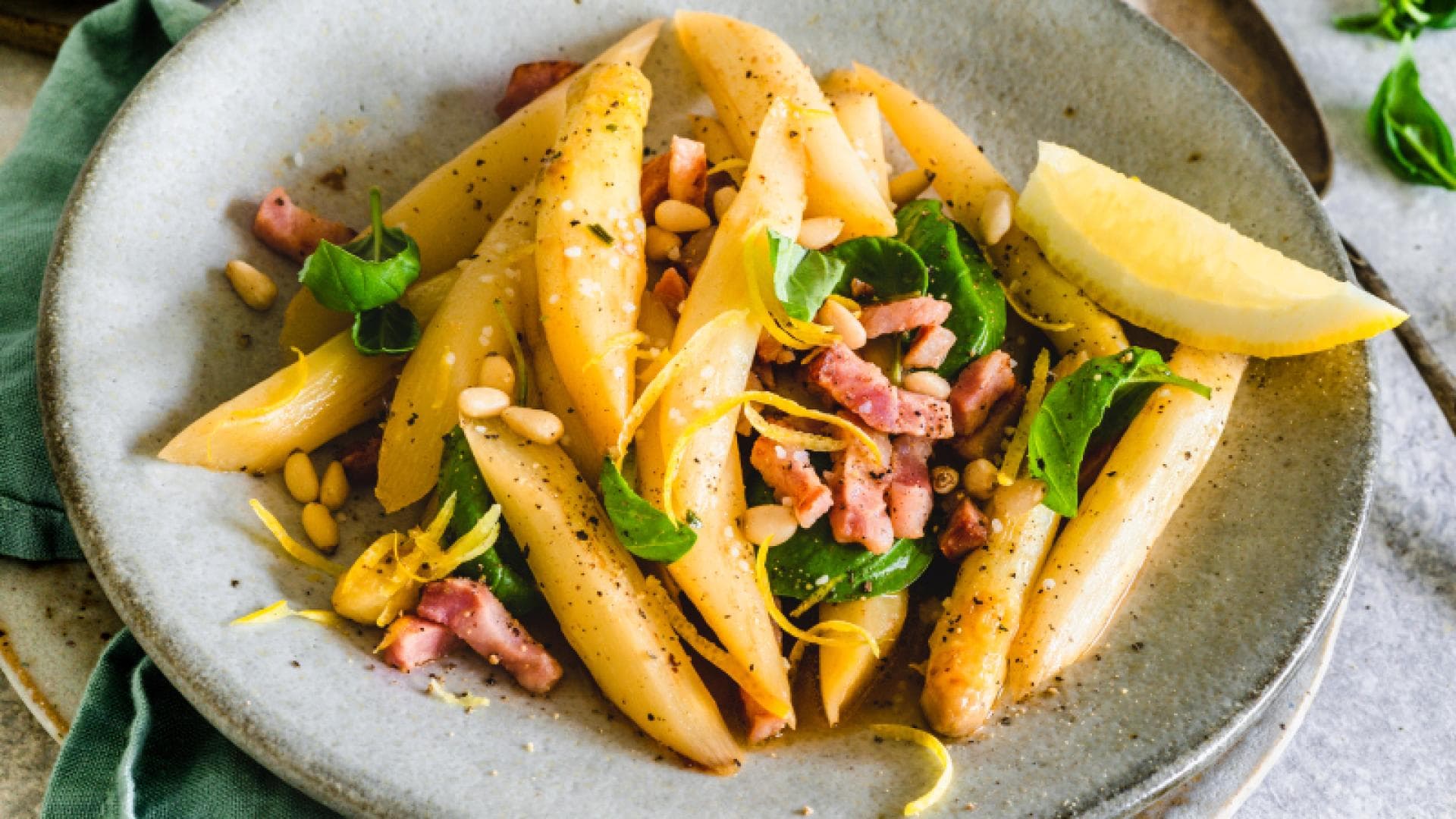 Spargel mit Pancetta