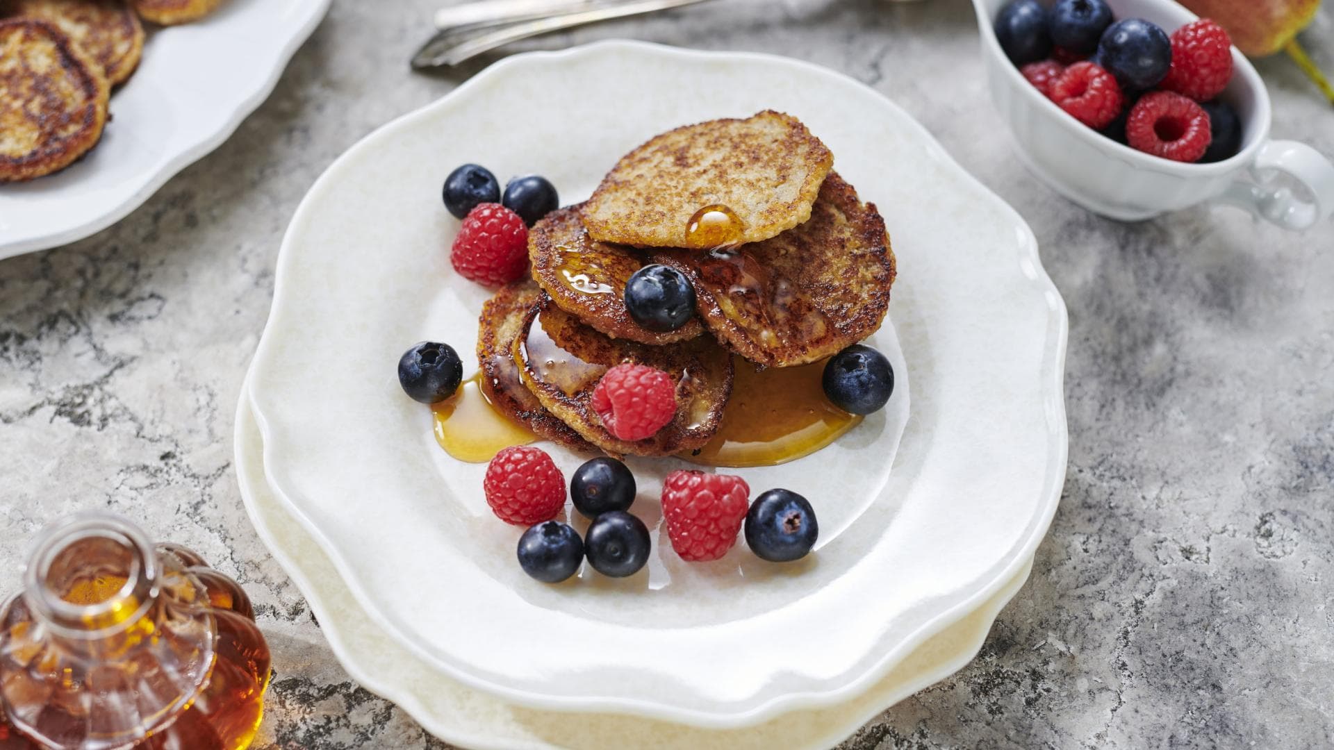 Birnen-Haferflocken-Pancakes 