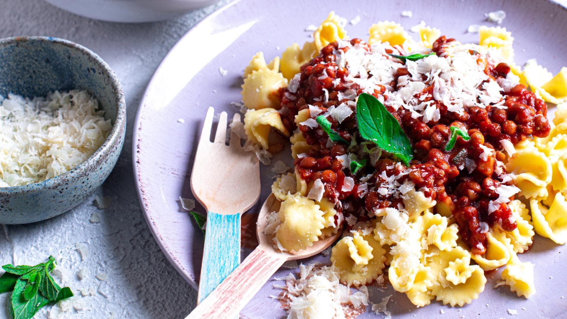 Vegetarische Bolognese mit Linsen 