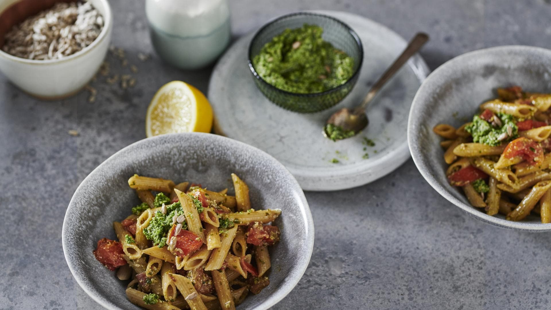 Penne mit Brennnessel-Pesto 
