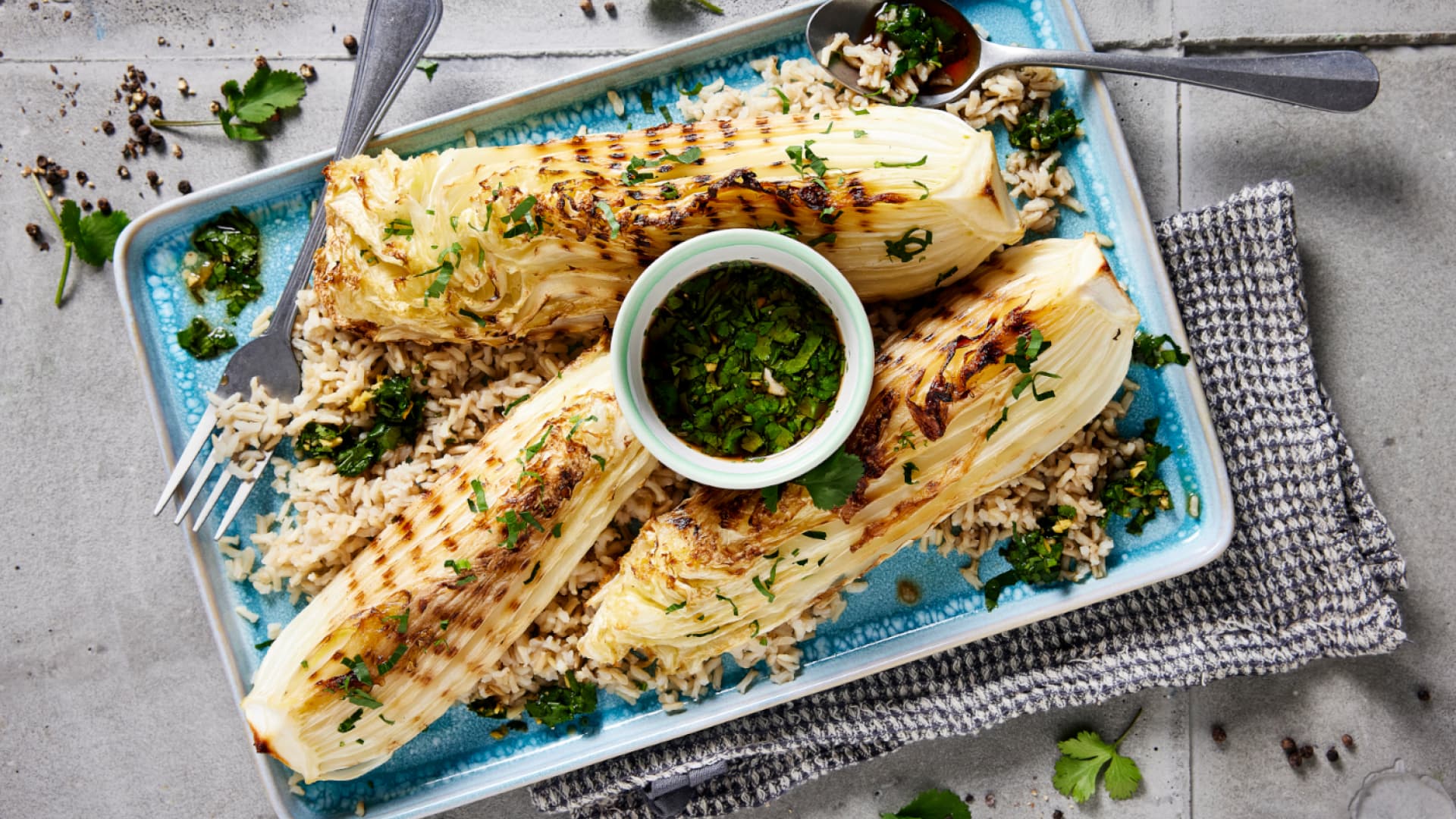 Gegrillter Chinakohl