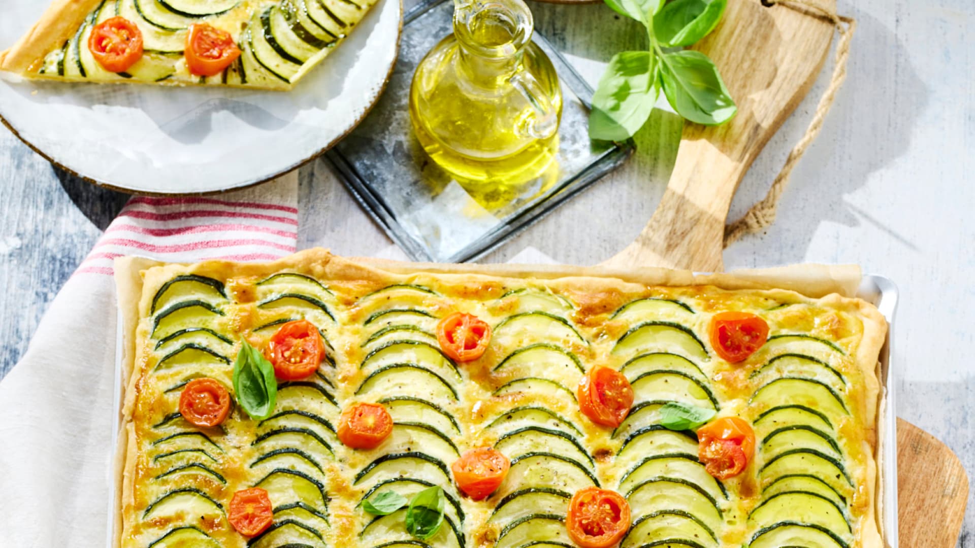 Tomaten-Zucchini-Quiche