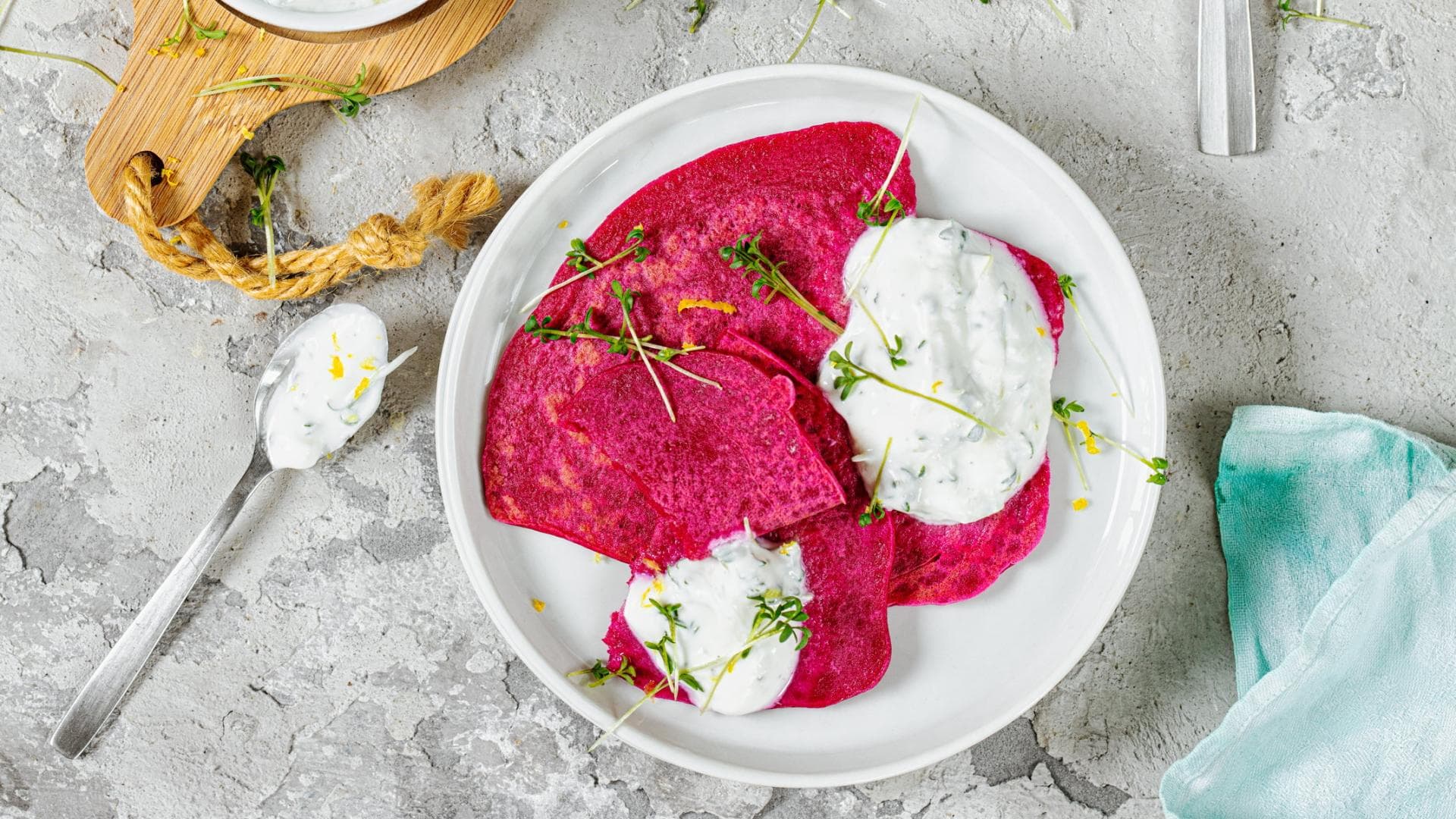 Rote-Bete-Pfannkuchen