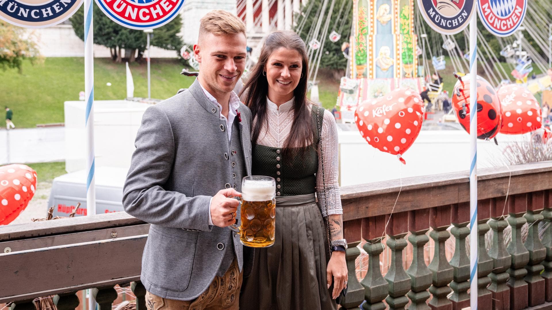 Joshua und Lina Kimmich auf dem Oktoberfest