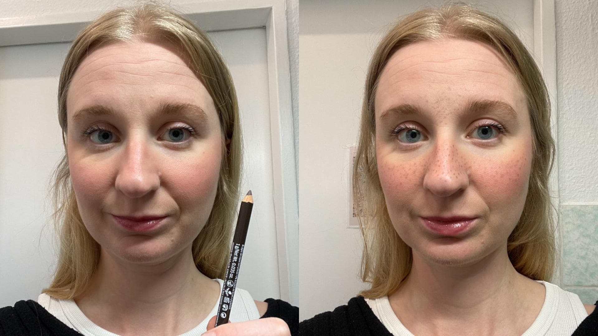 Fake Freckles mit Augenbrauenstift auftragen 