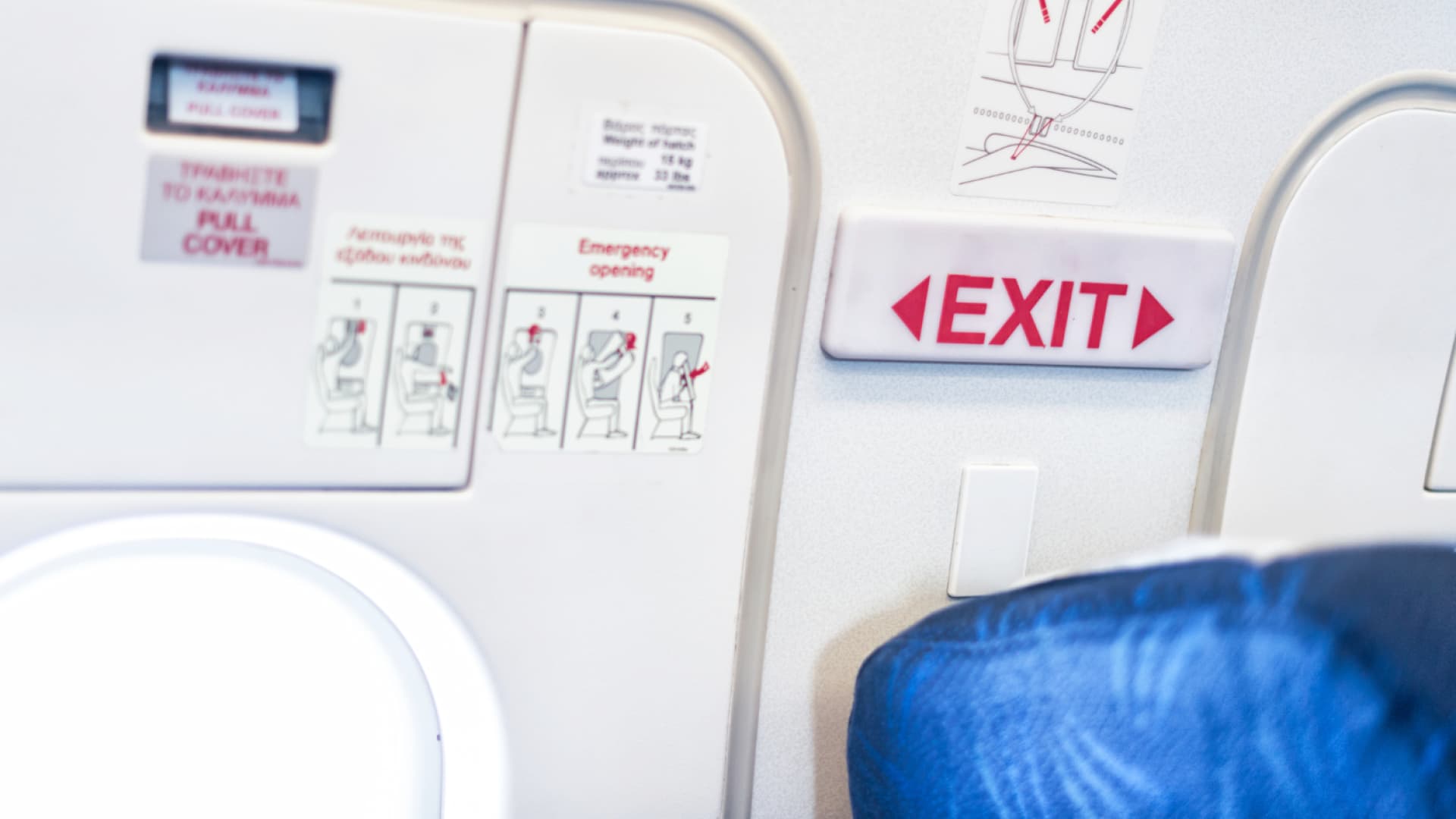 Sitzplatz am Notausgang im Flugzeug