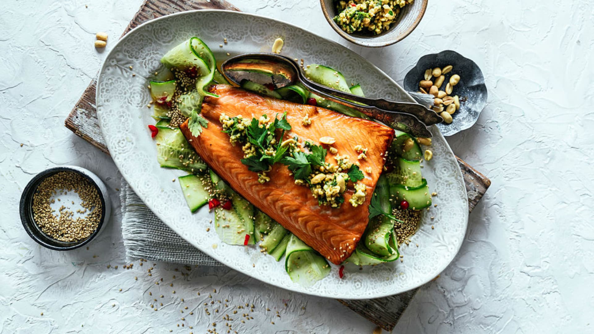 Rezept unter 500 kcal für einen Honiglachs