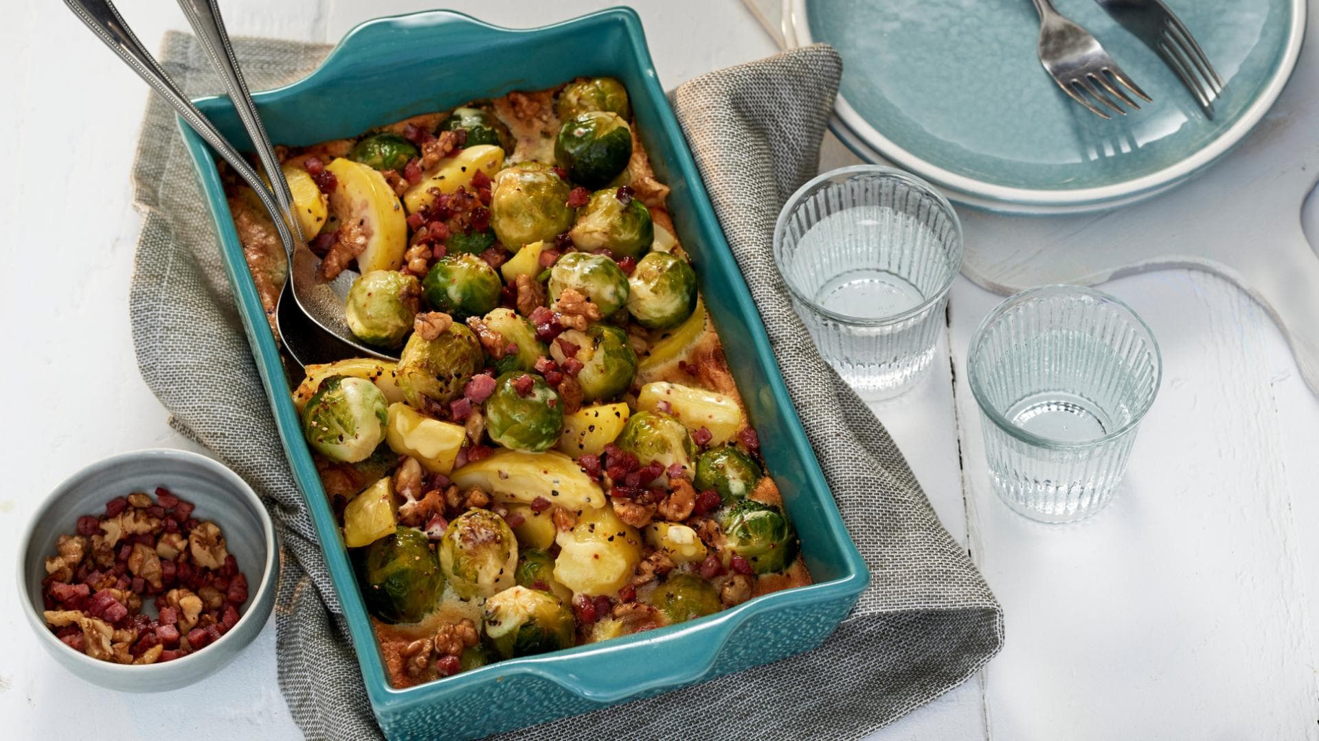 Kartoffel-Rosenkohl-Auflauf 