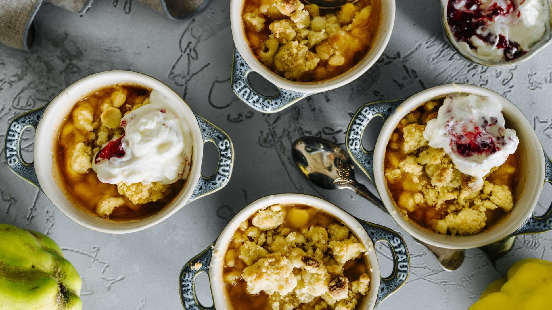 Quitten-Birnen-Crumble 