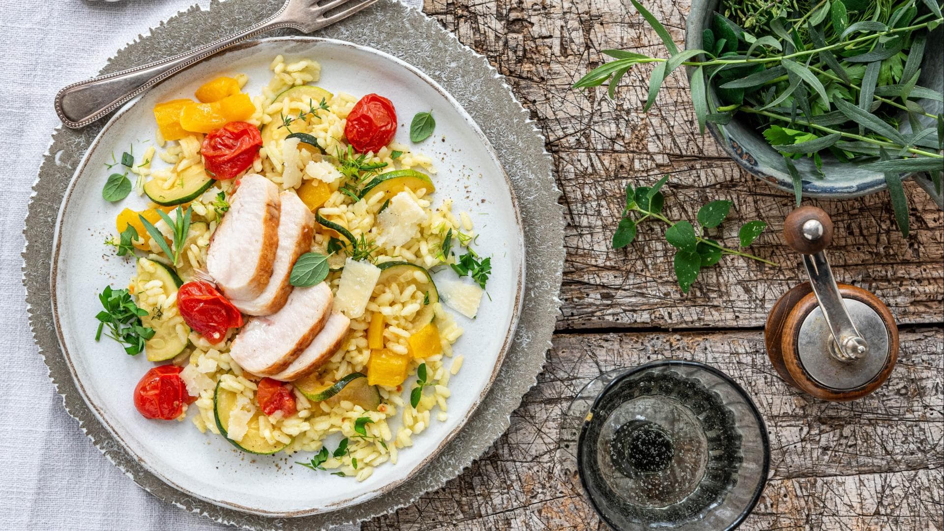 Risotto mit Hähnchenbrust 