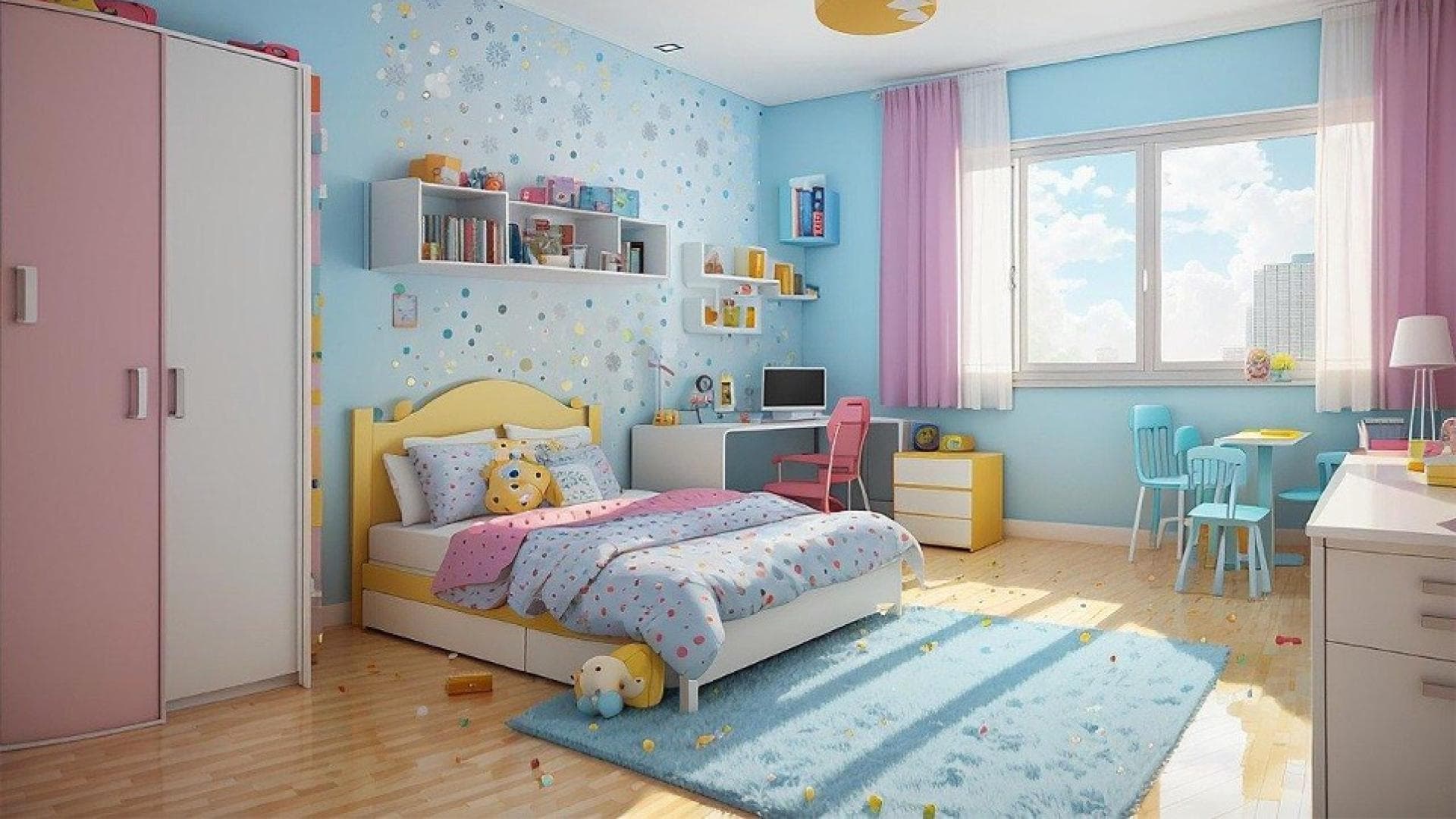 Eingerichtetes Kinderzimmer