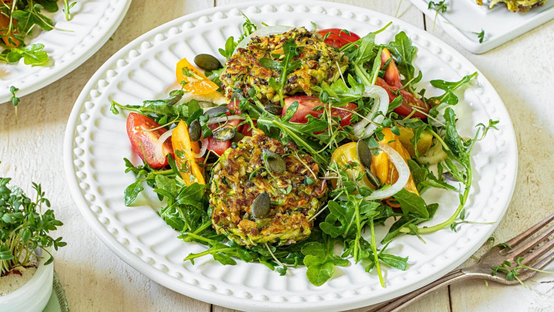 Zucchini-Bratlinge in vegan 