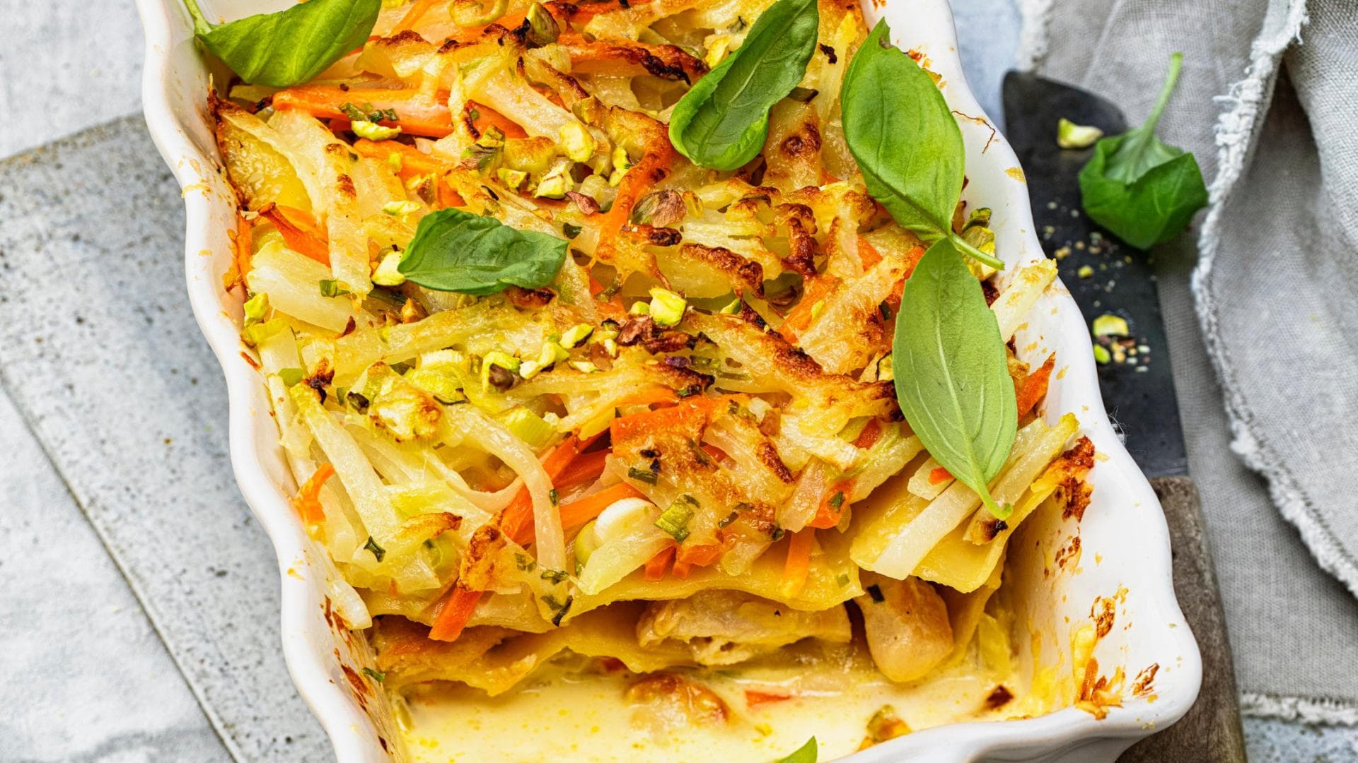 Kohlrabi-Hähnchen-Lasagne 