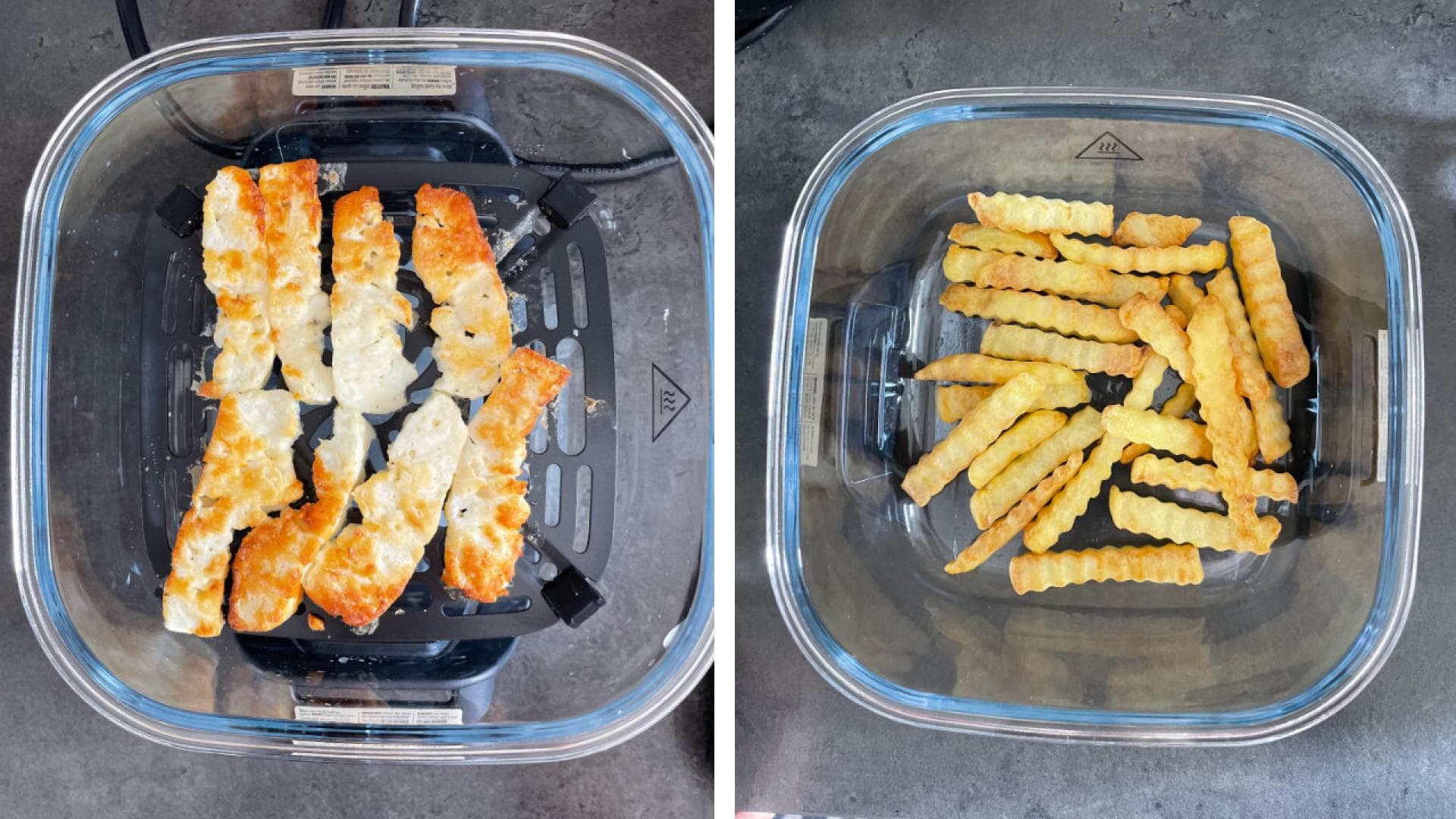 Halloumi und Pommes aus dem Airfryer 