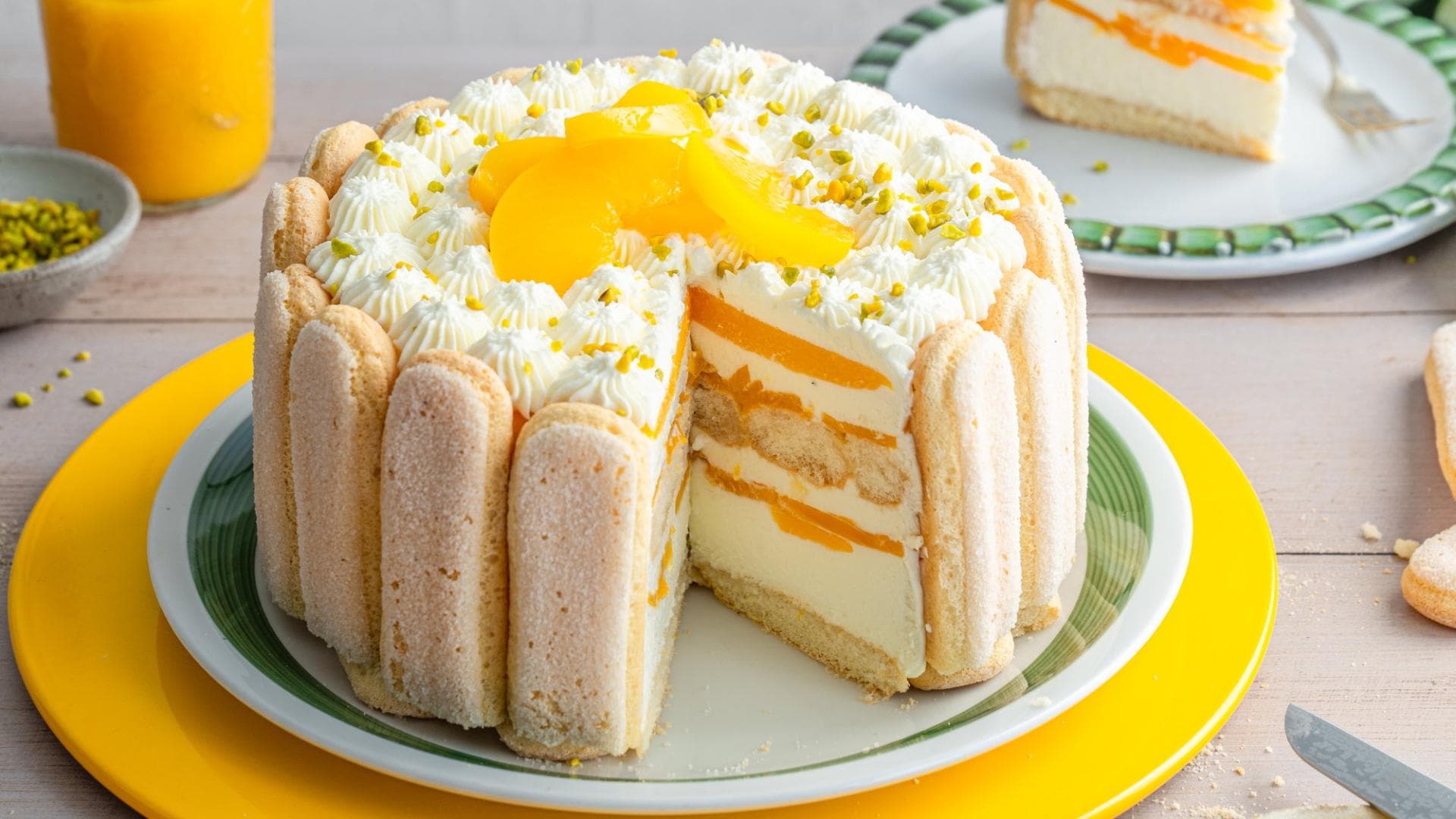 Pfirsich-Joghurt-Charlotte