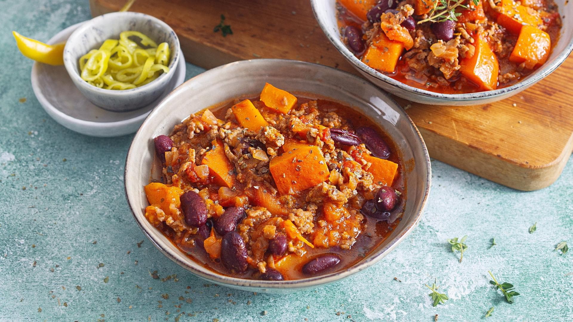 Kürbis-Chili con Carne Kürbis-Chili con Carne