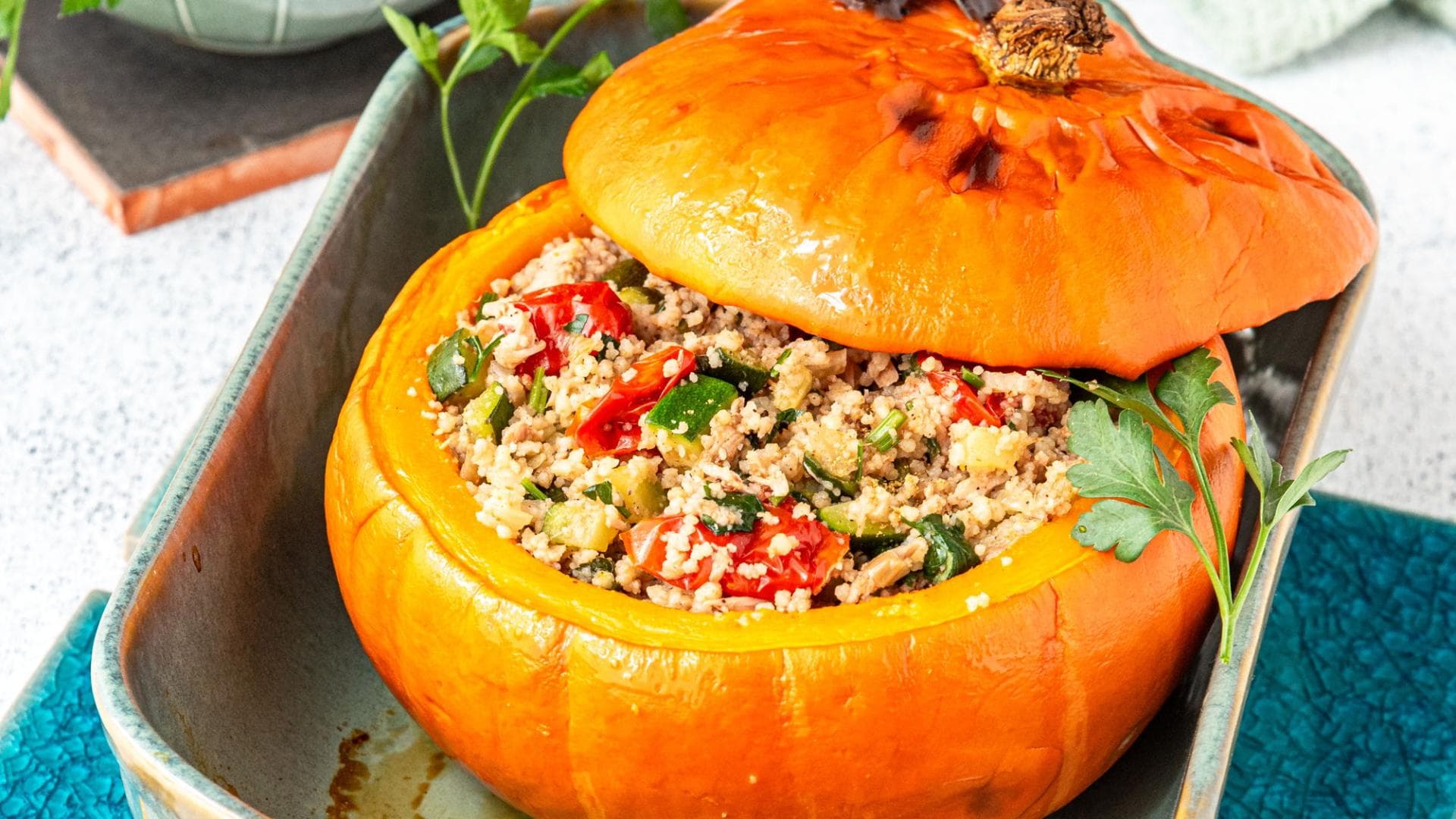 Gefüllter Kürbis mit Couscous 