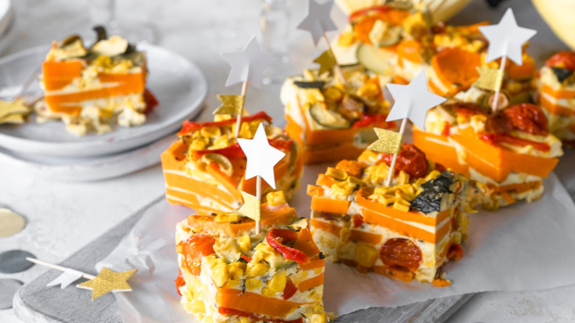 Tortilla-Würfel mit Süßkartoffel Tortilla-Würfel mit Süßkartoffel