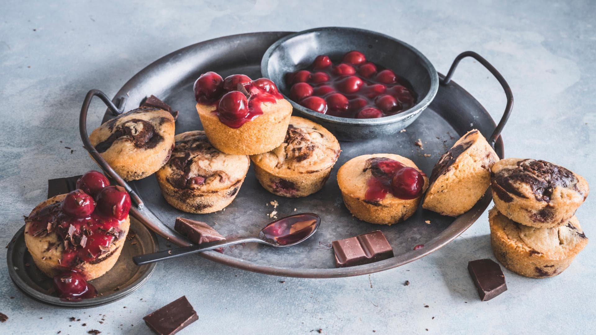 Vegane Kirsch-Marmor-Muffins 