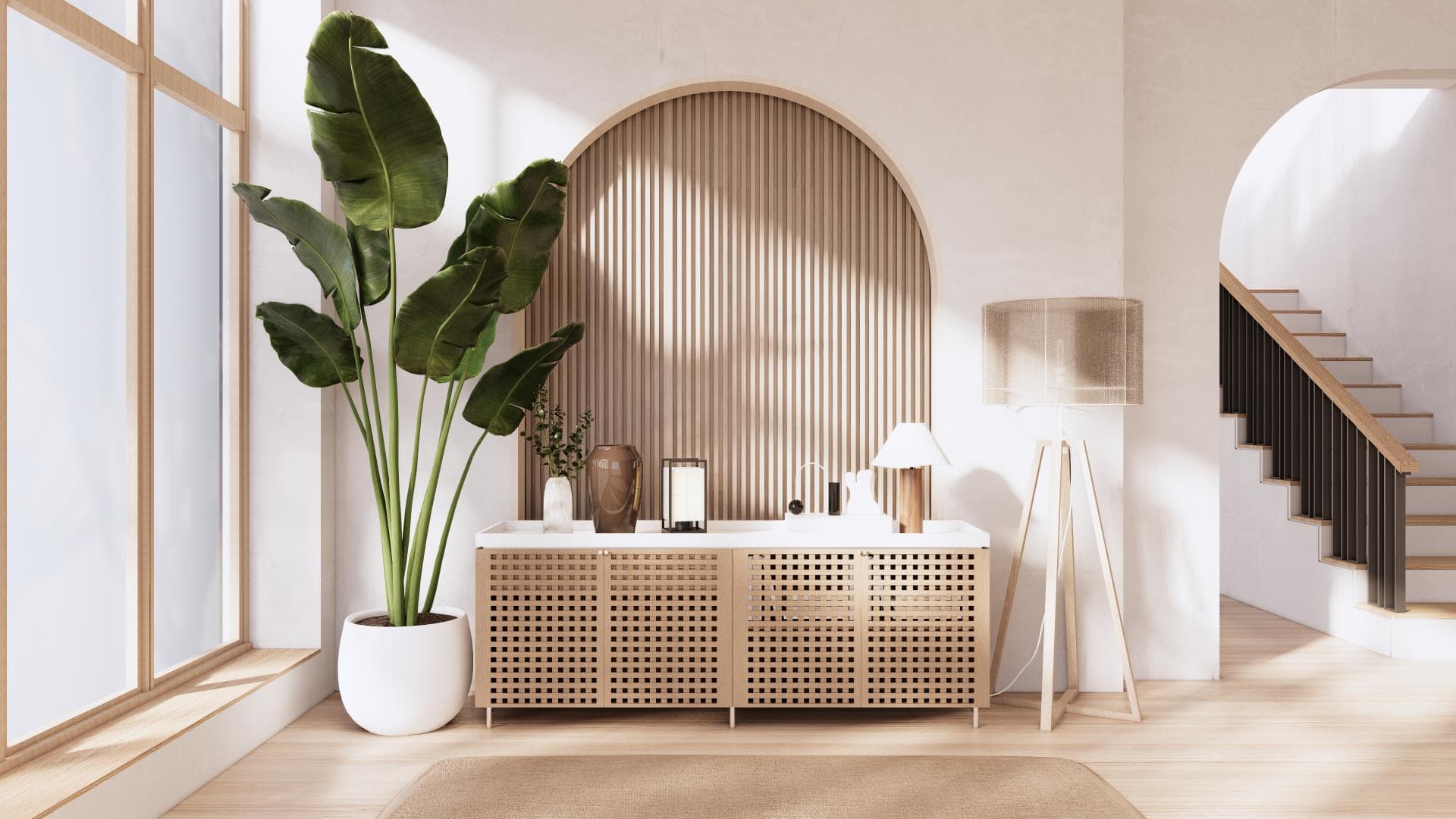 Wand mit Holzverkleidung