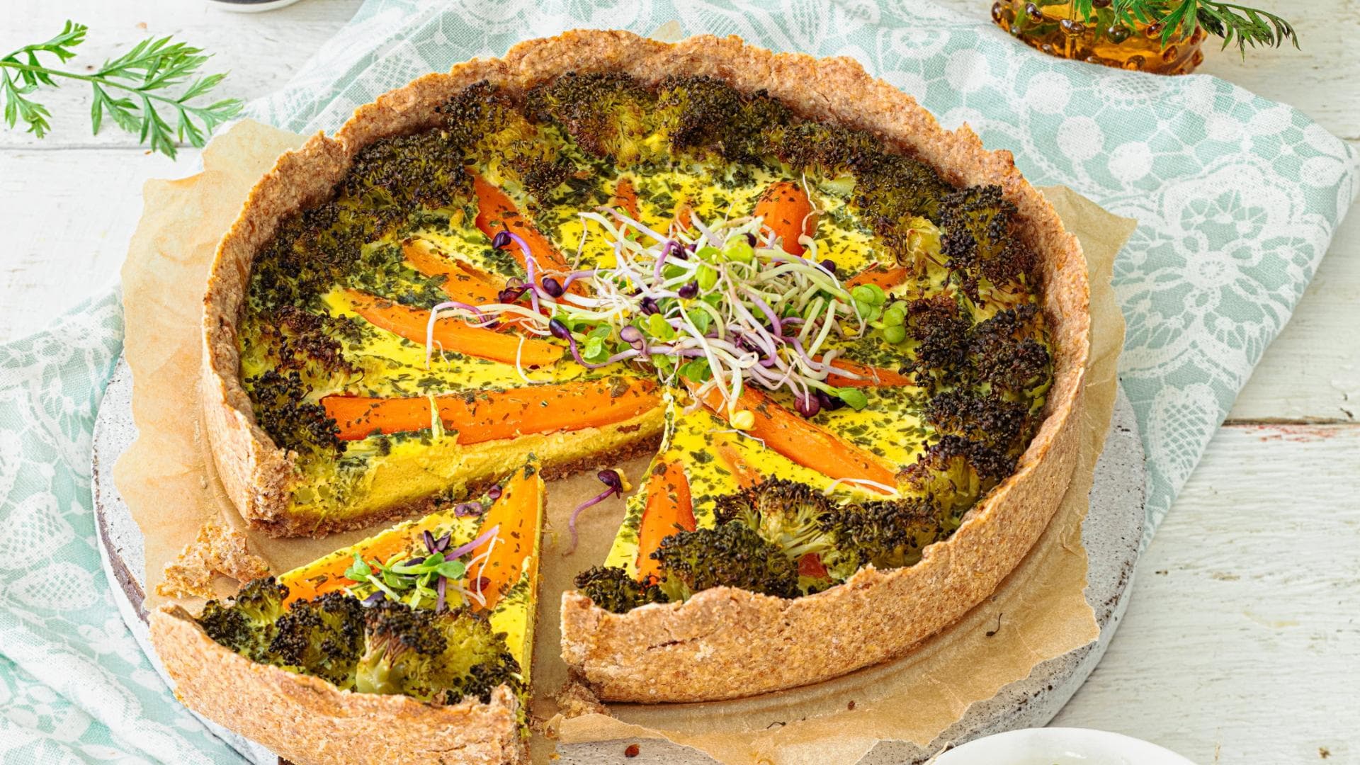 Möhren-Brokkoli-Quiche 