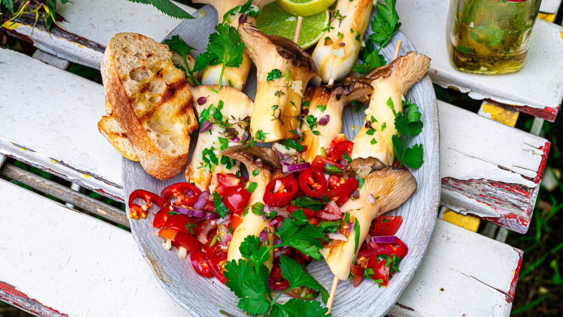 Kräuterseitlinge vom Grill 