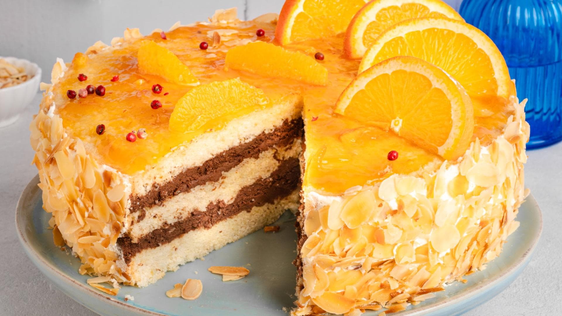Orangentorte mit Schokoladenmousse 