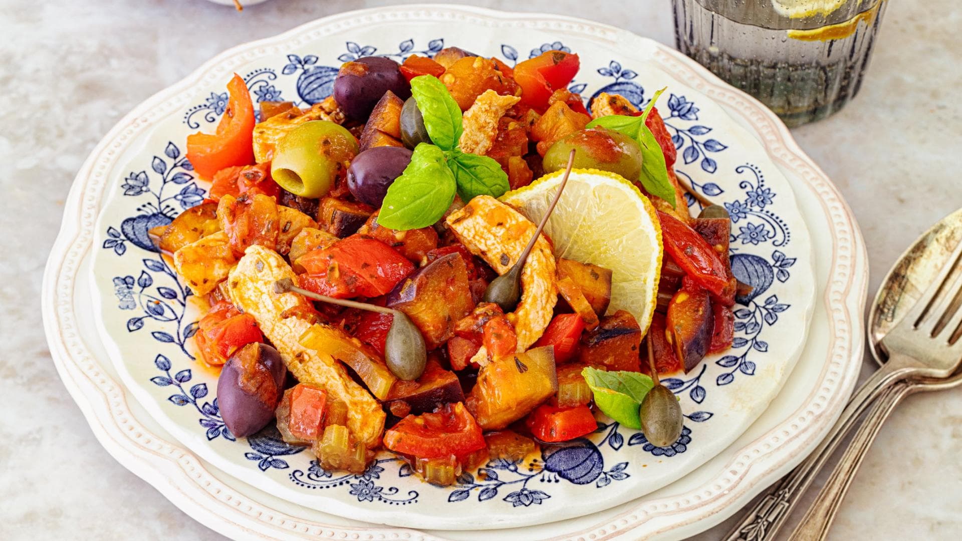 Caponata mit Putenfilet 