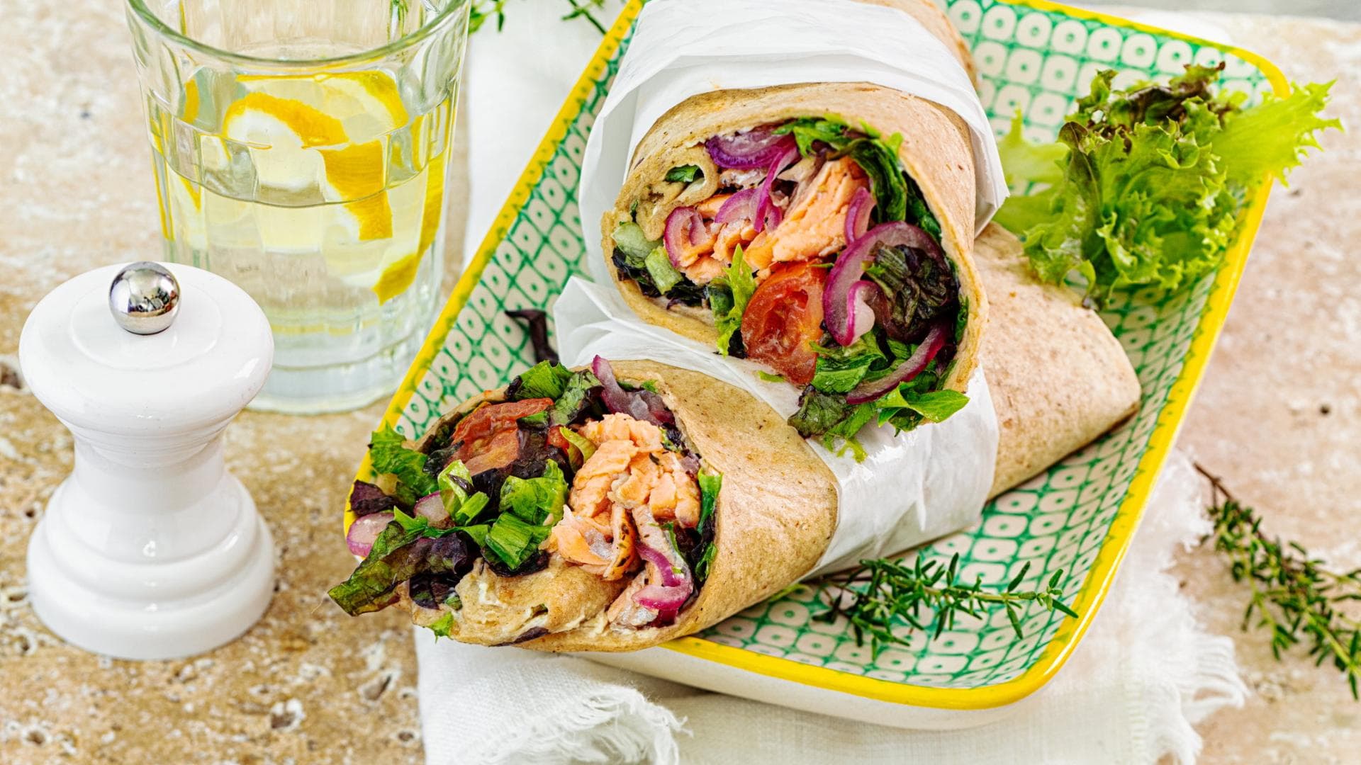 Sommerwraps mit Lachs 