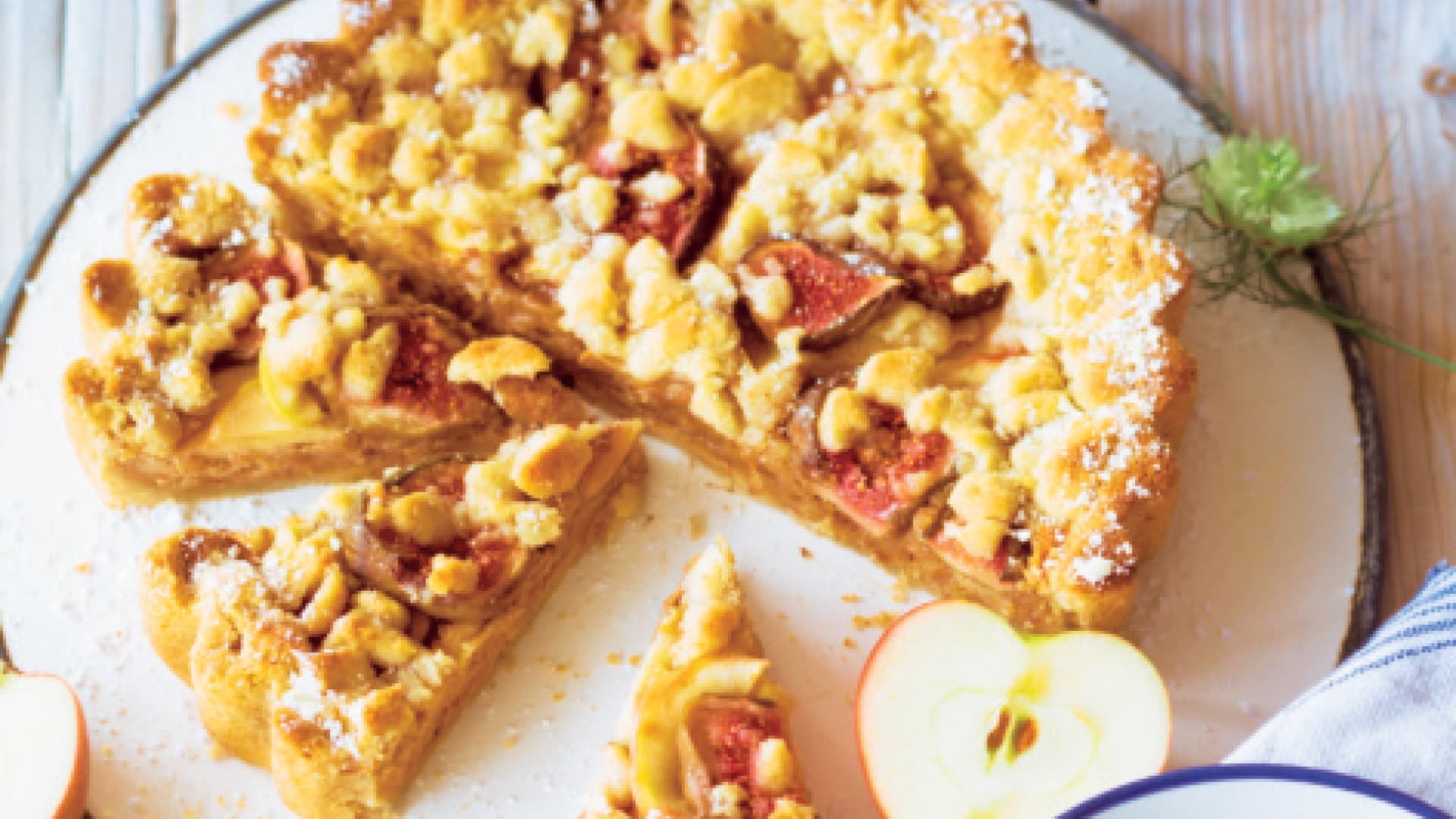 Feigen-Apfel-Tarte mit Maronen-Creme