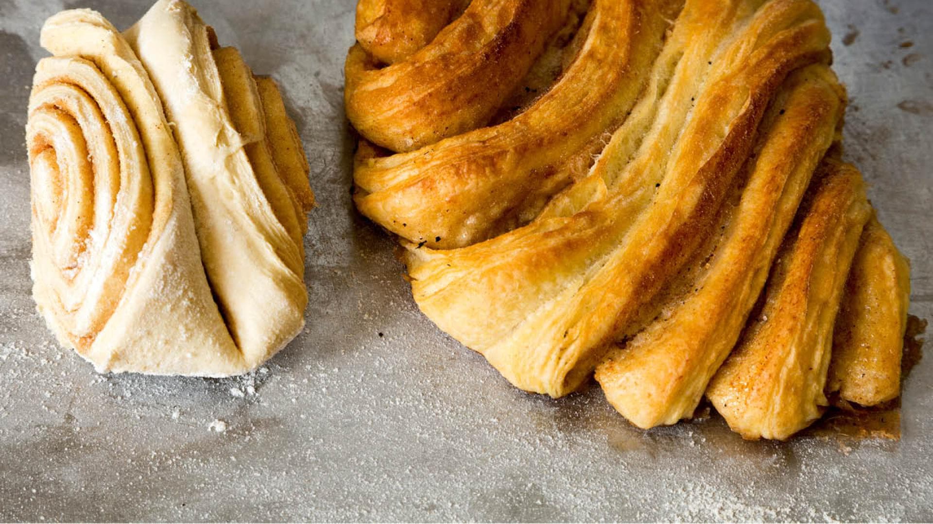 Franzbrötchen mit Zimt