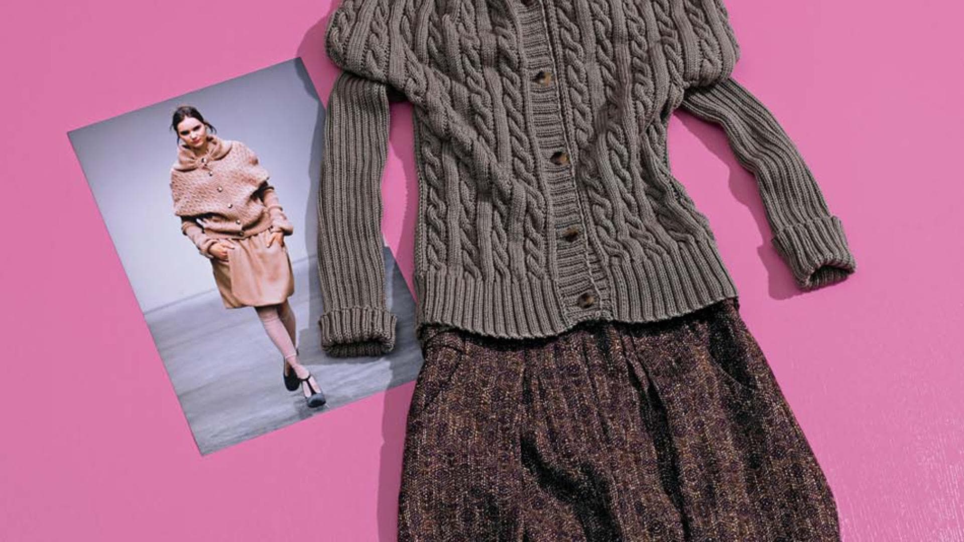 Strickanleitung Jacke mit Zopfmuster