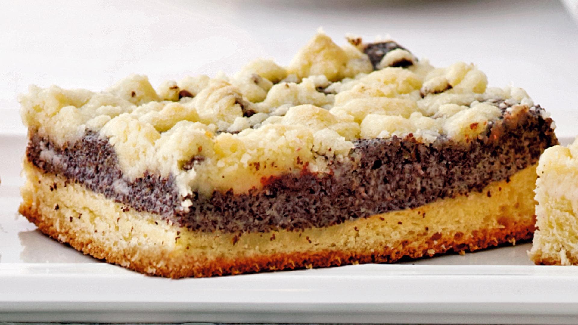 Mohnkuchen mit Schokotröpfchen-Streuseln