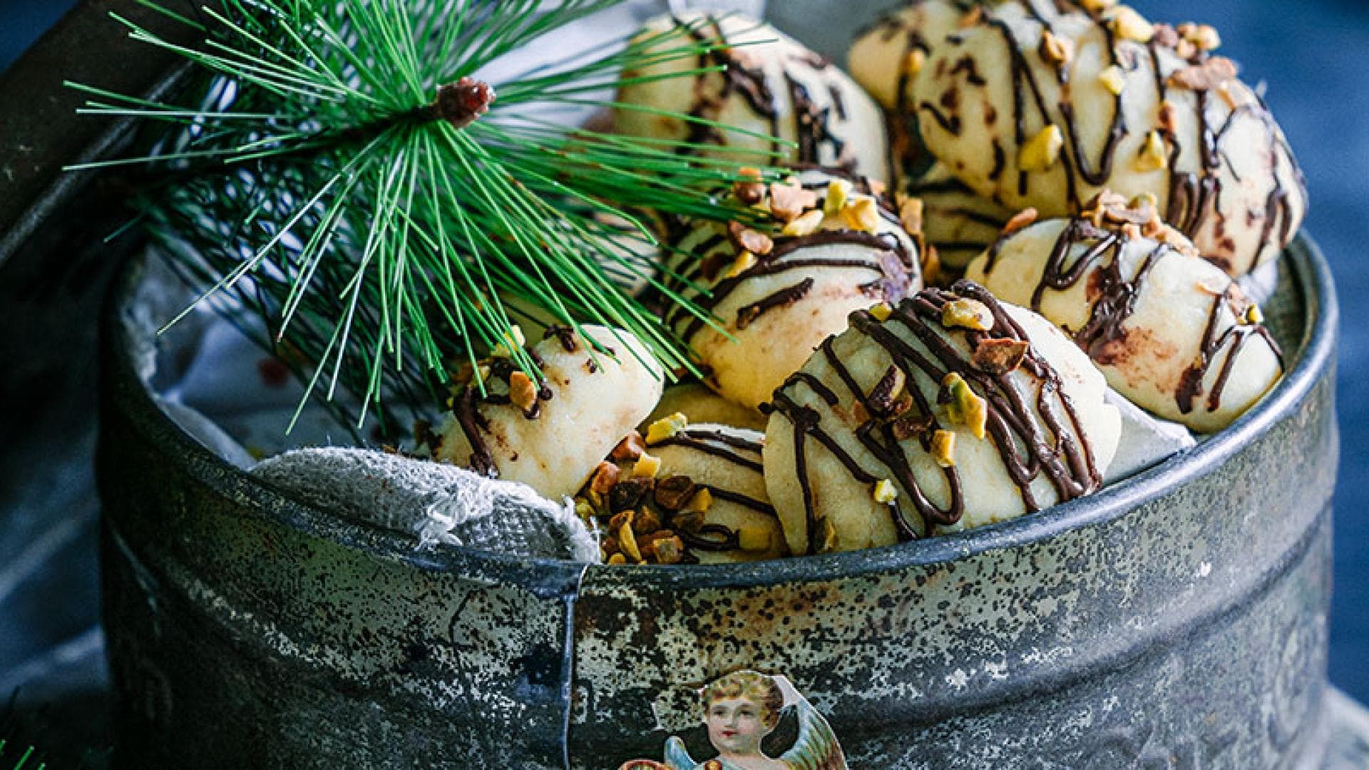 Nougat-Laibchen mi Pistazien