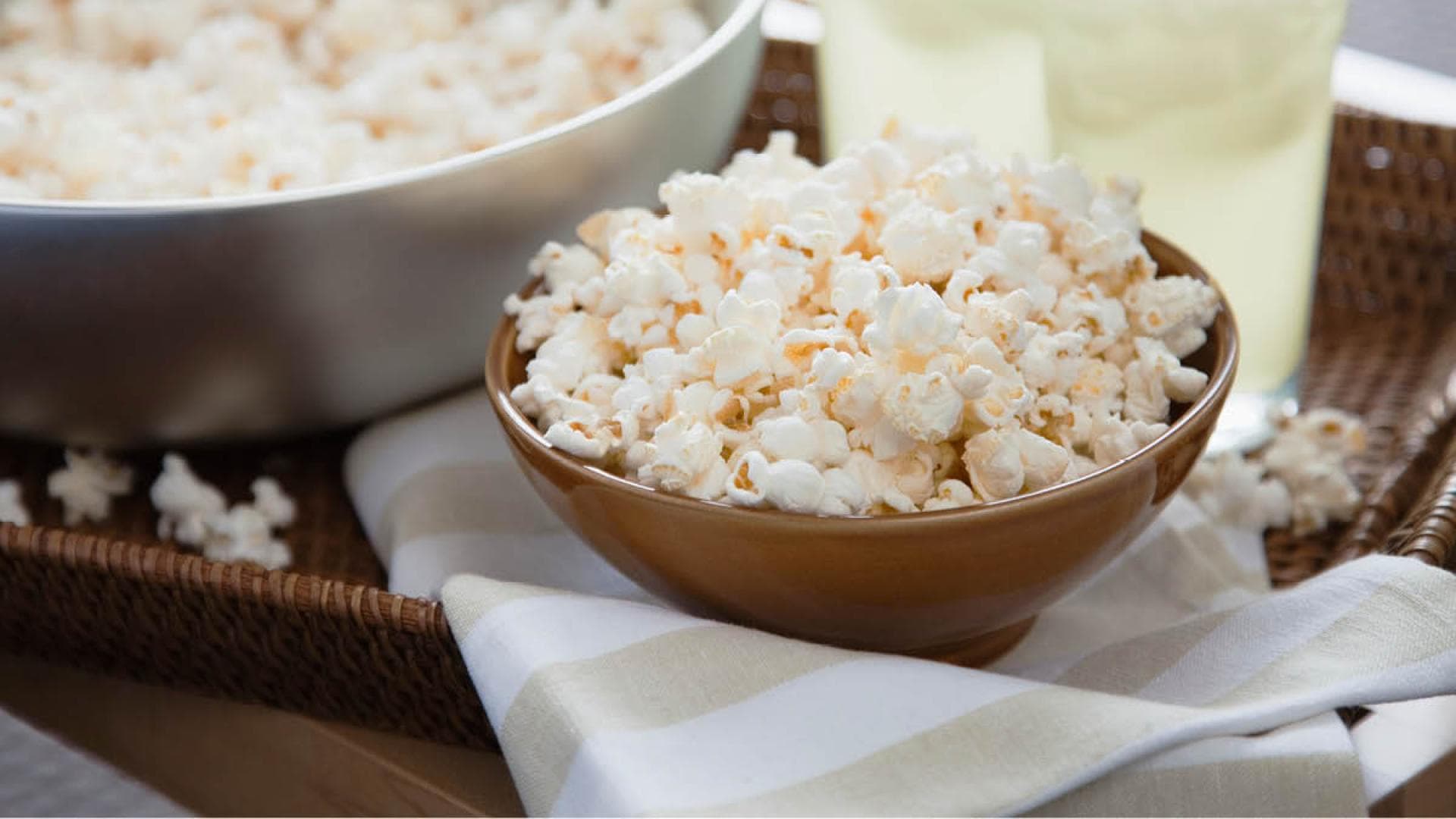 Popcorn in einer Schüssel