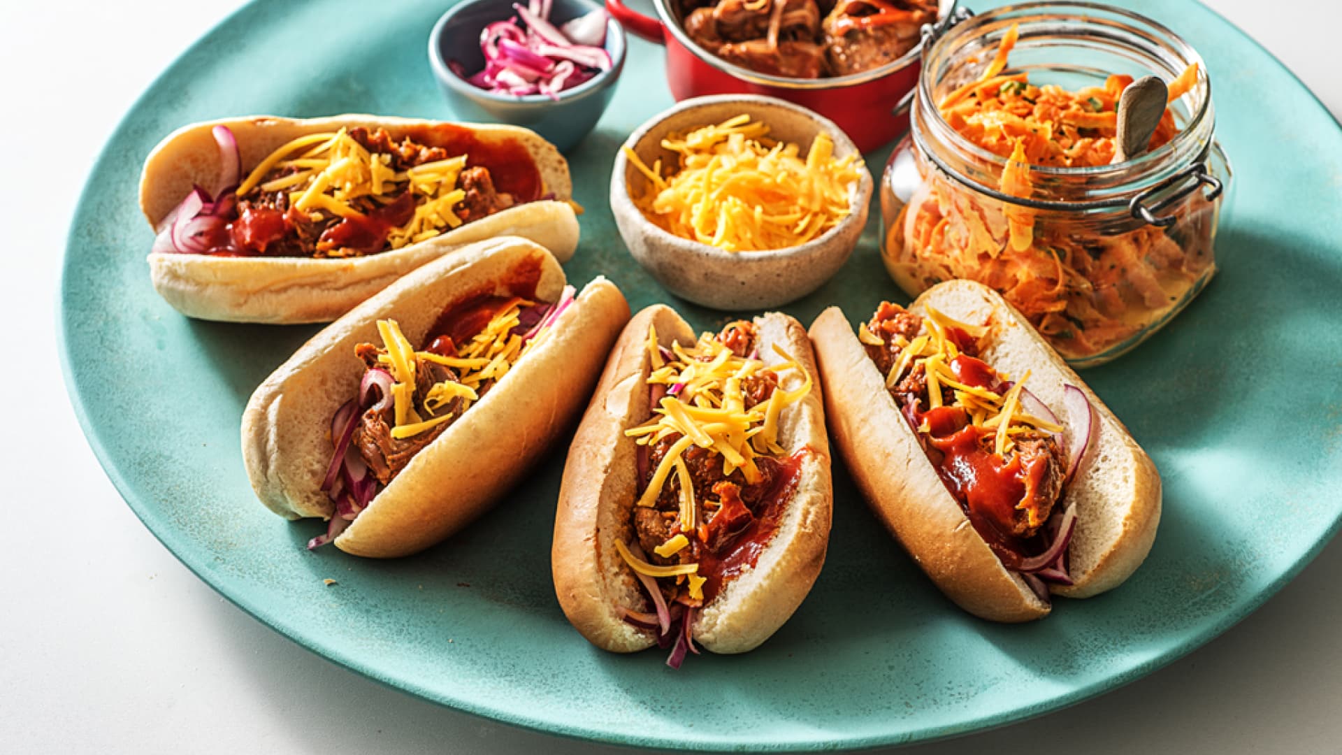 Hot Dog mit Pulled Pork