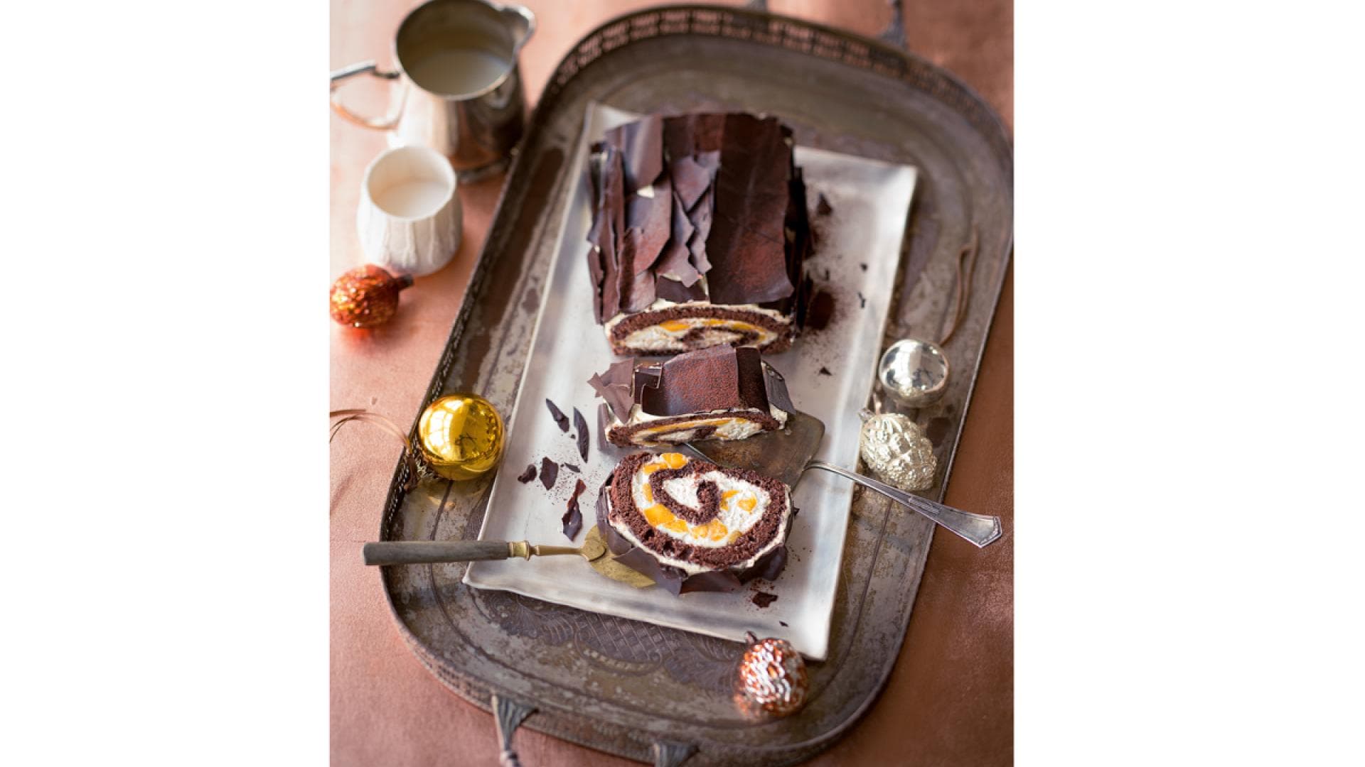 Schokorolle mit Mango-Mascarpone-Creme